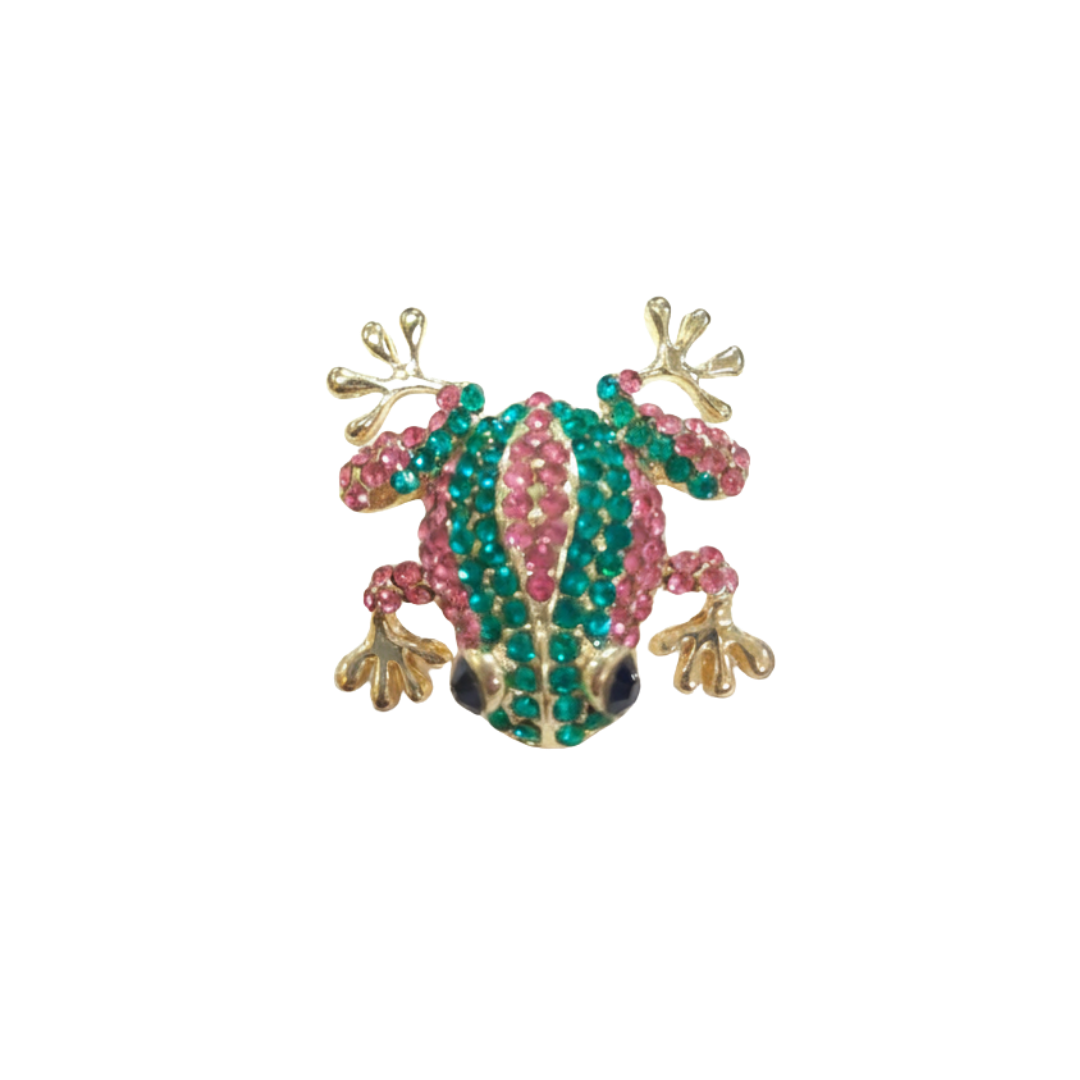 KNOTTY Jewel Frog crystal sneaker charm green gold shoe charm for Nike Jordan India