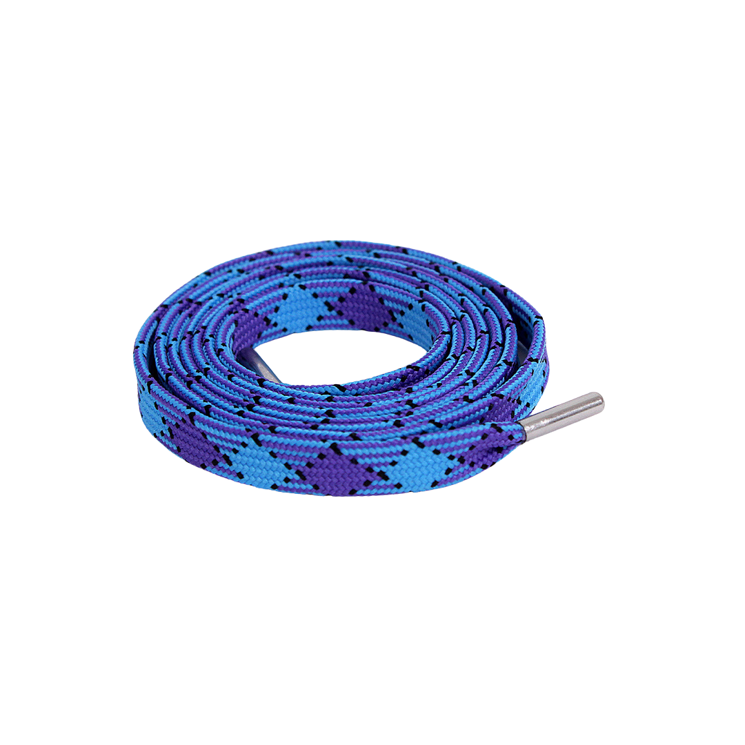 Blueberry Diesel Patterned Flat Laces | Best for Nike, Jordan & Hoka by KNOTTY