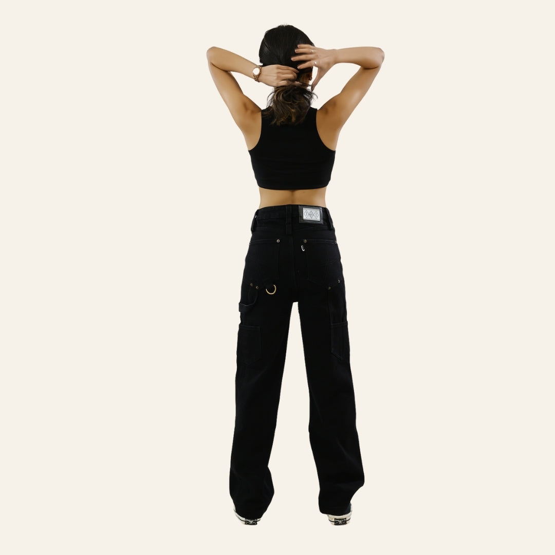 Women's Black Jeans - Gold Rush