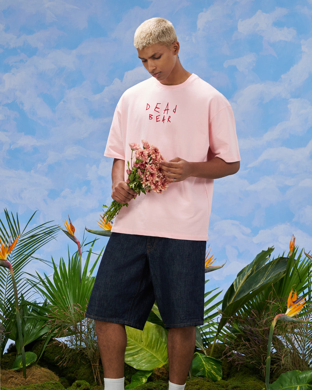Scribbled Logo Tee Pink