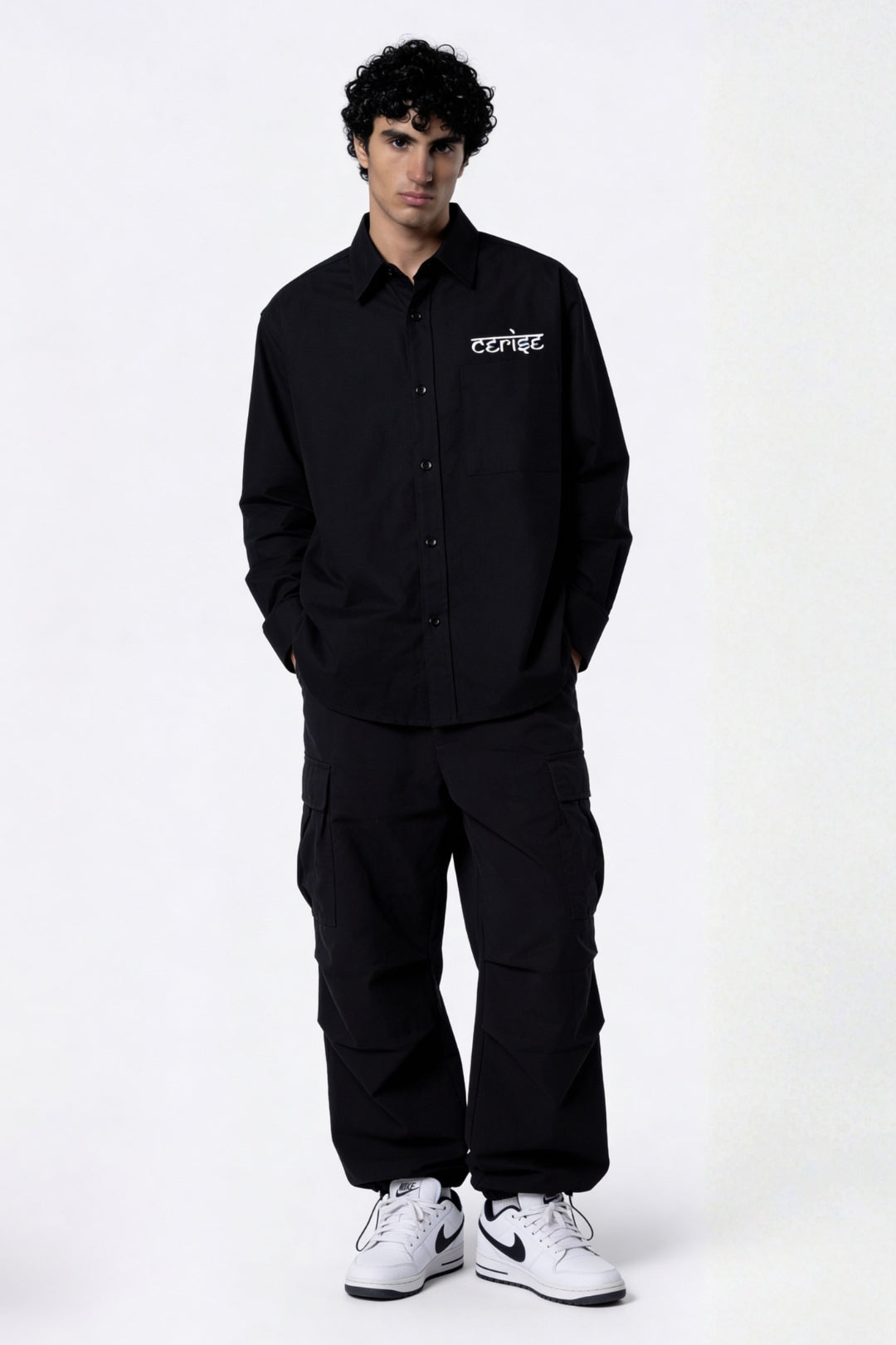 CERISE SIGNATURE SHIRT - BLACK