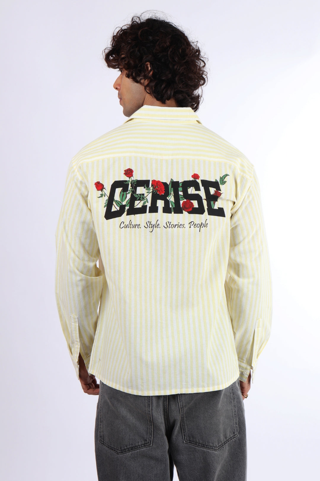 STRIPE PLAIN CERISE SHIRT