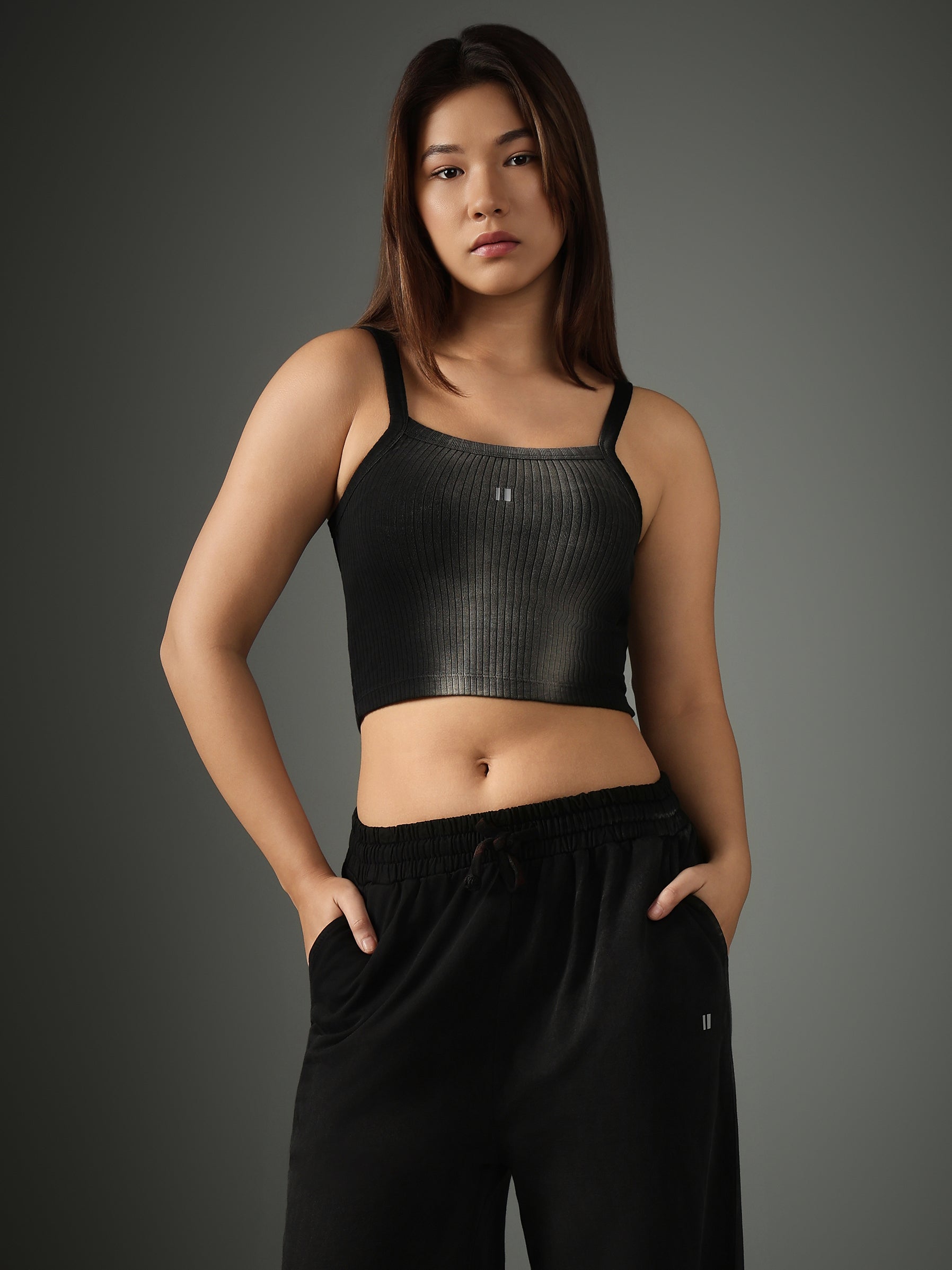 Spray Washed Crop Black