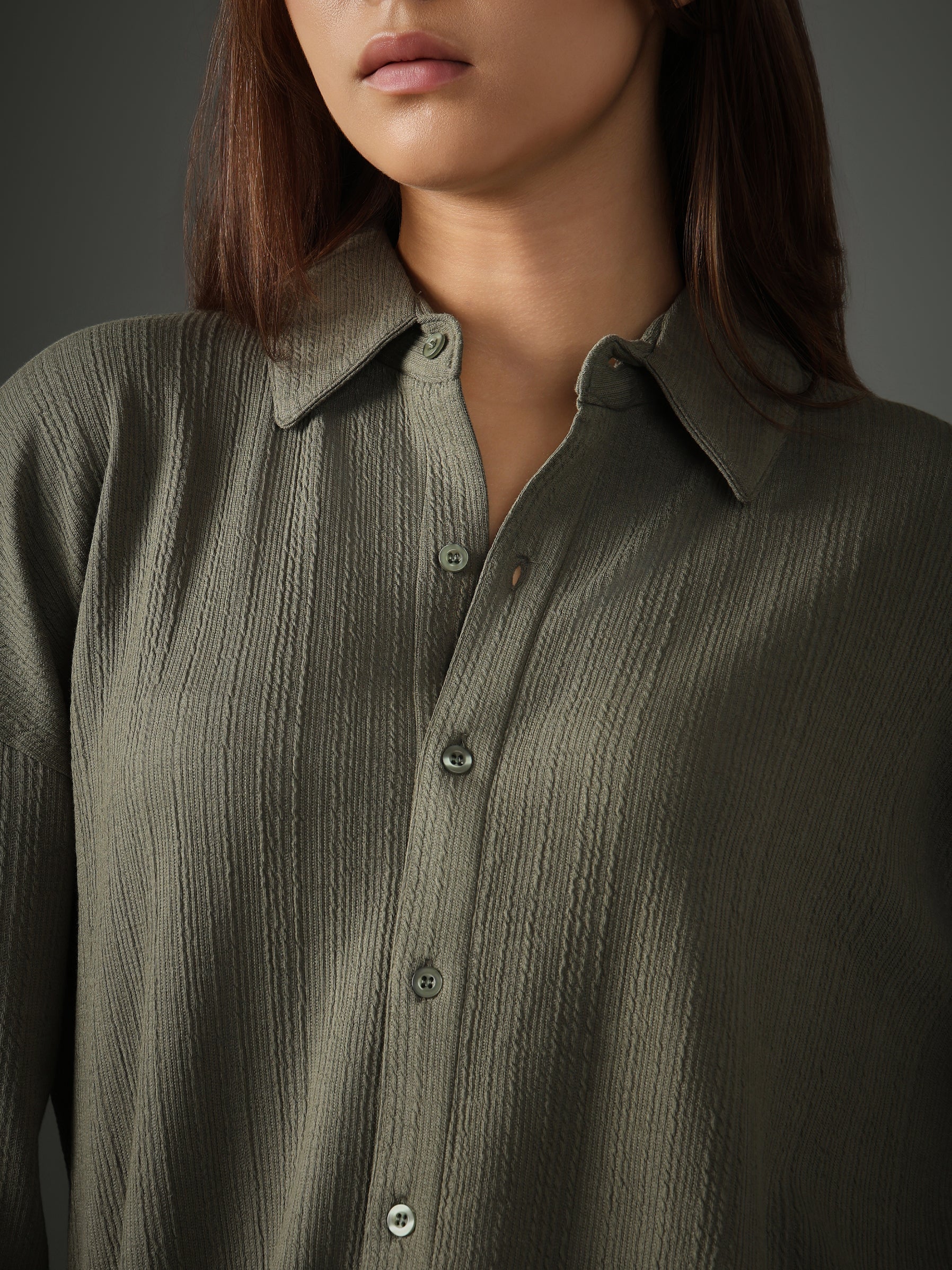 Crossknit Olive Shirt