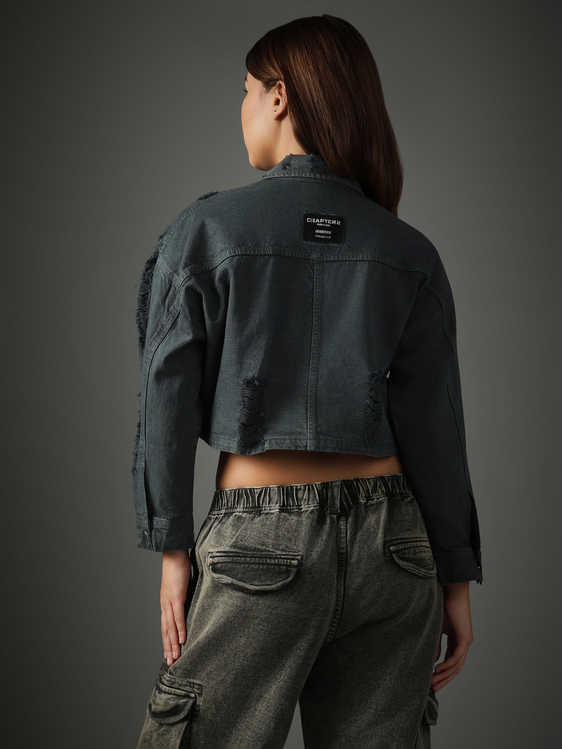 Olive Cropped Jacket