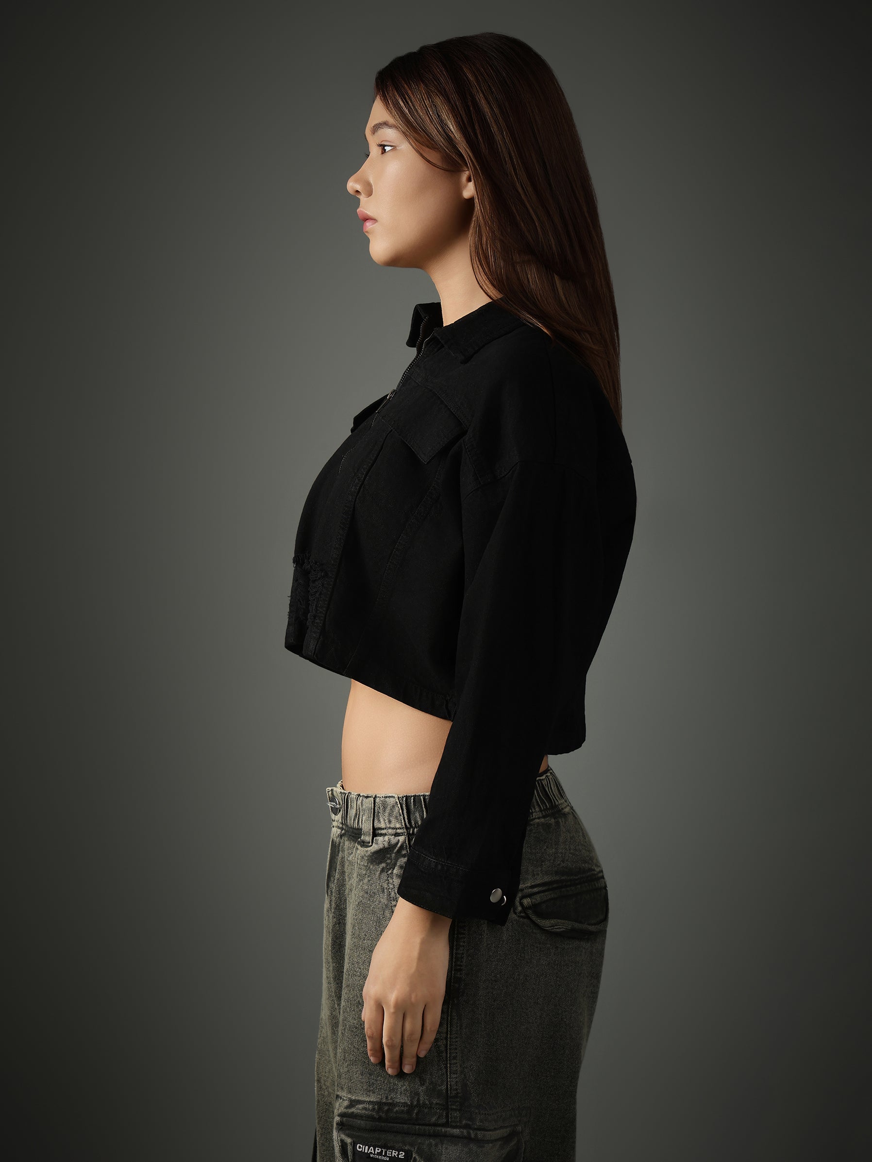 Black Cropped Jacket