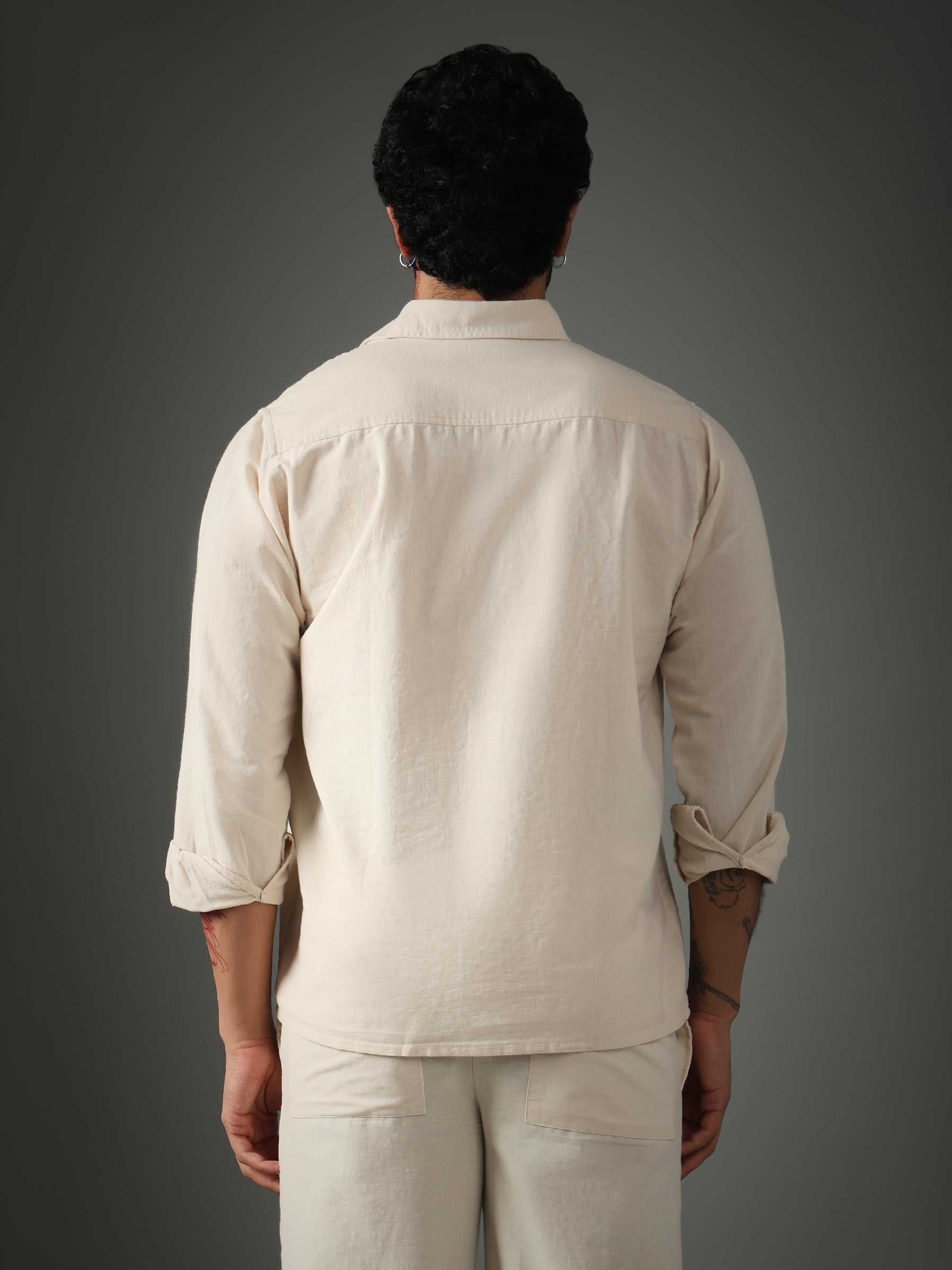 Off-White Linen-Cotton Shirt