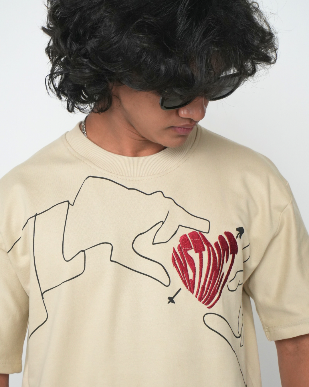 Lover's First - Oversized T-shirt (Sand)