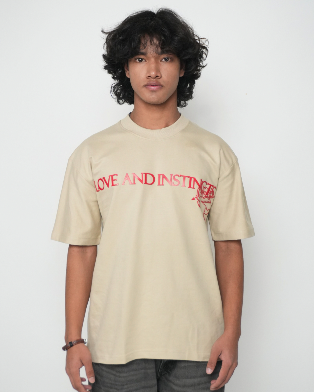 Love and Instincts Oversized T-Shirt - Sand