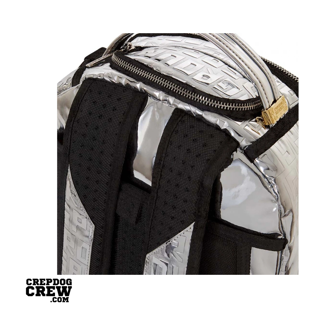 SPRAYGROUND METALLIC INFINITI DLX BACKPACK SILVER