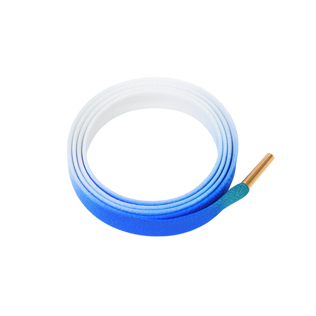 Ocean Surf Gradient Shoelaces | Ocean Blue - Green | Premium Gradient Flat Sneaker Laces by KNOTTY