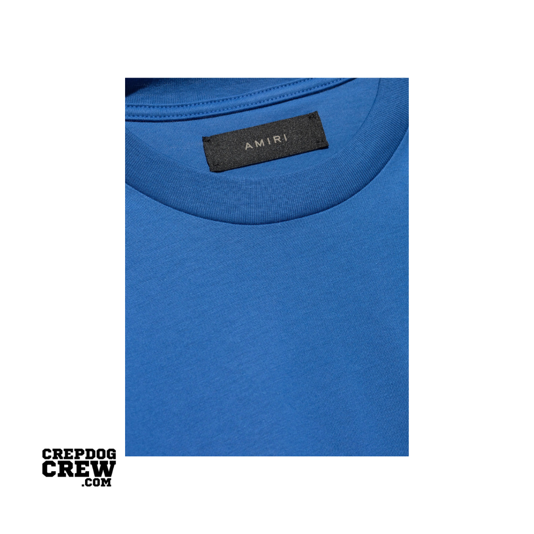 AMIRI STAGGERED IN BLACK TEE BLUE