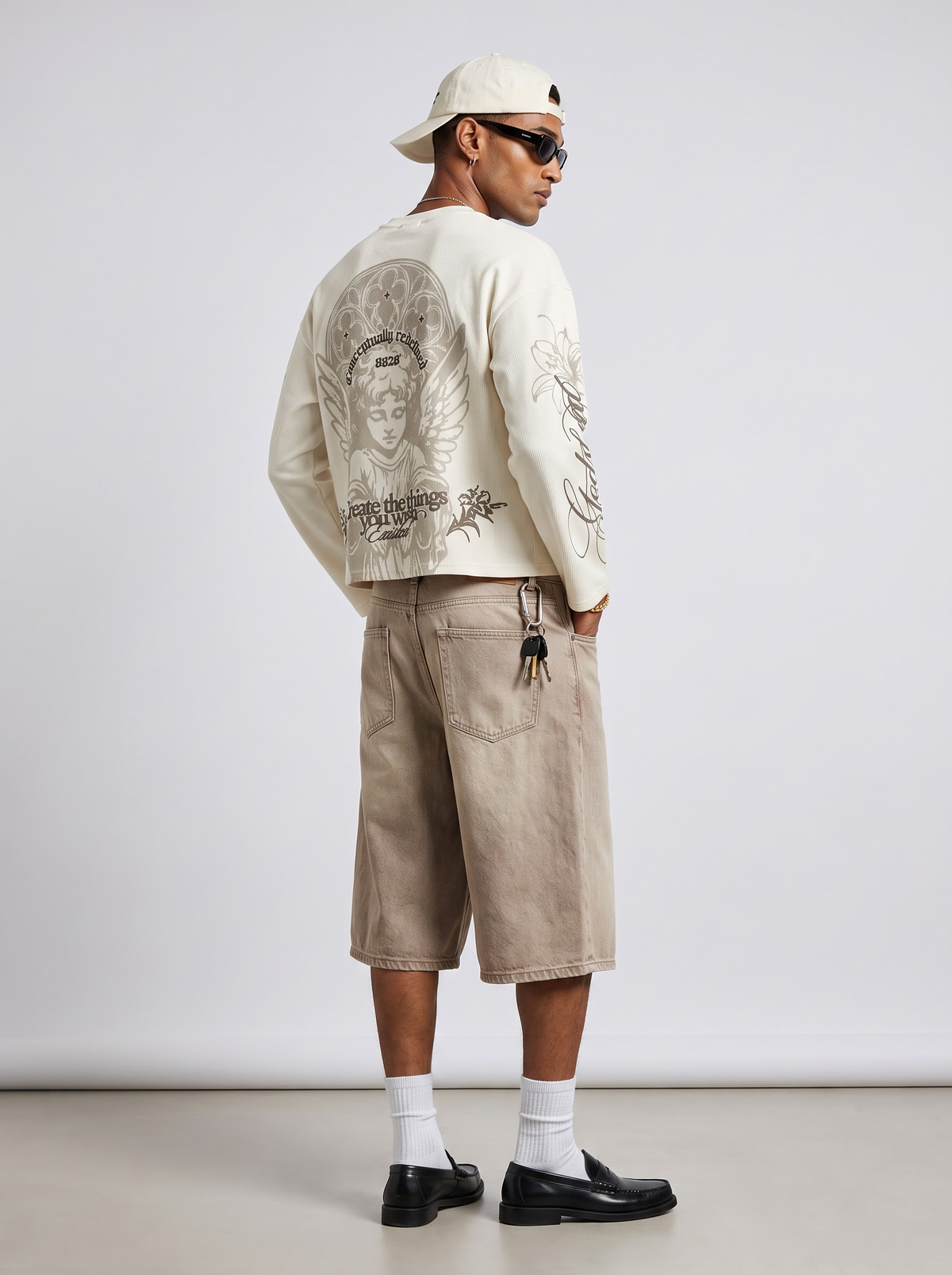 Godspeed Waffle tee - Antique white