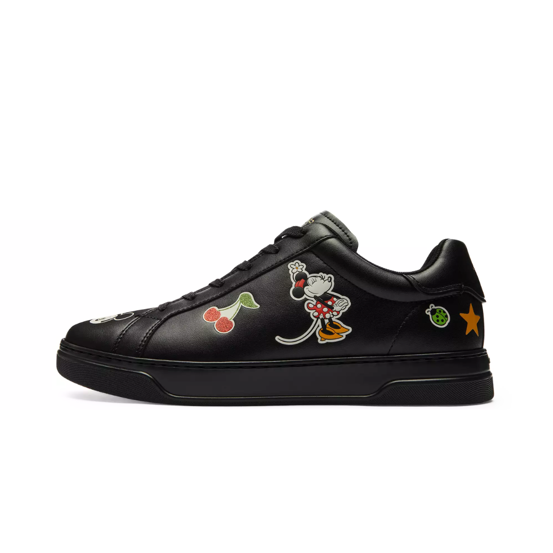 Disney X Coach High Line Sneaker With Sticker Print BLACK MULTI SILVER