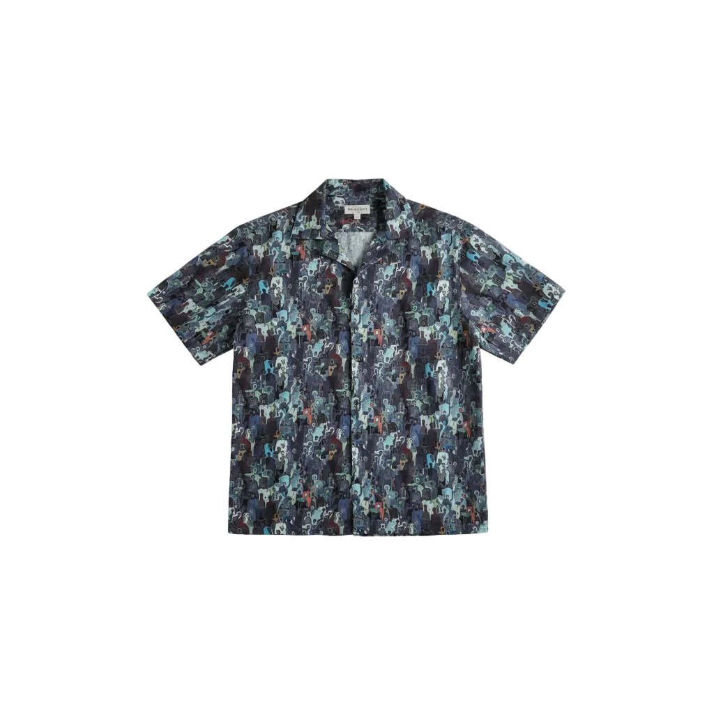 MIDNIGHT MOSAIC CUBAN COLLAR SHIRT