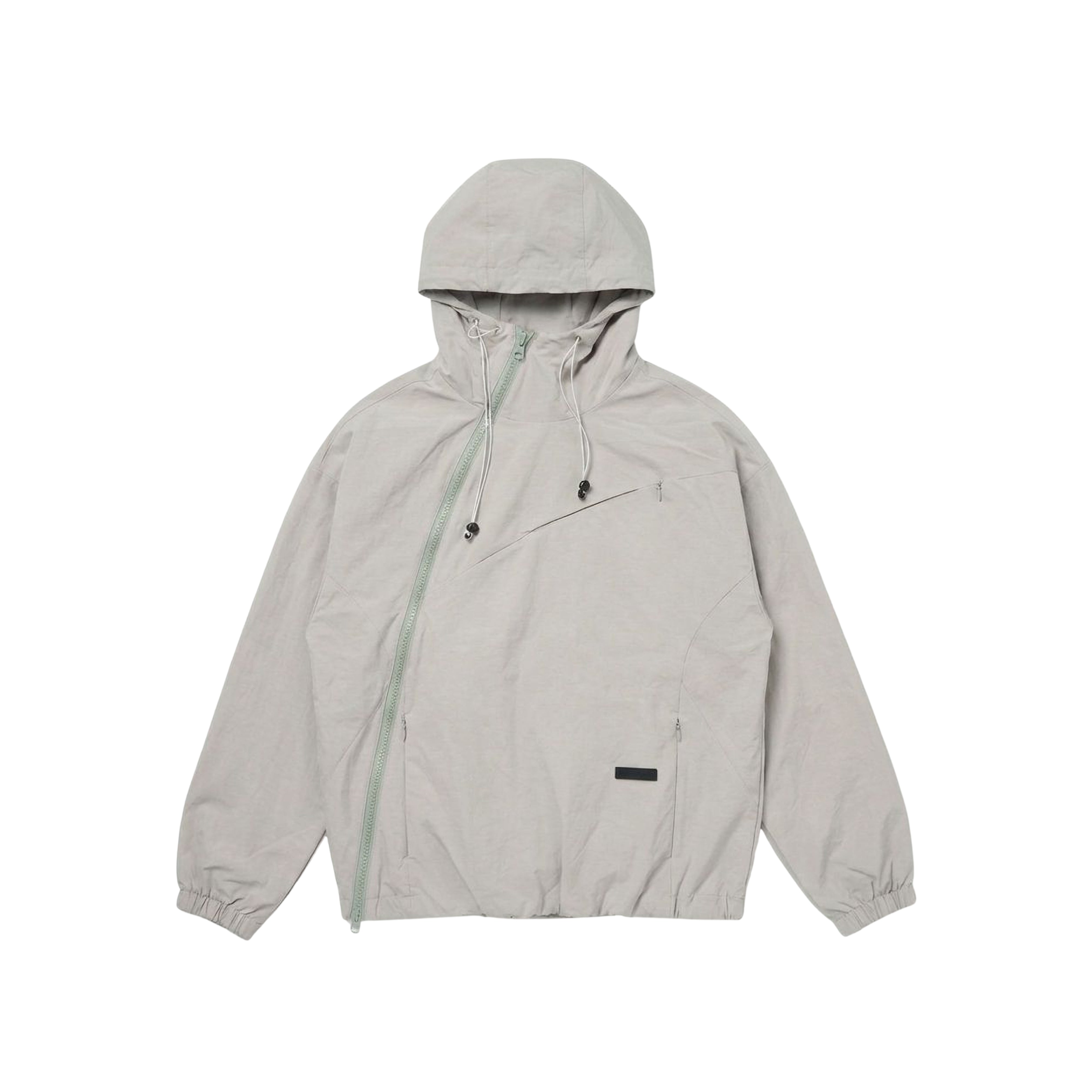 ASYMMETRIC SHELL JACKET- LIGHT GREY