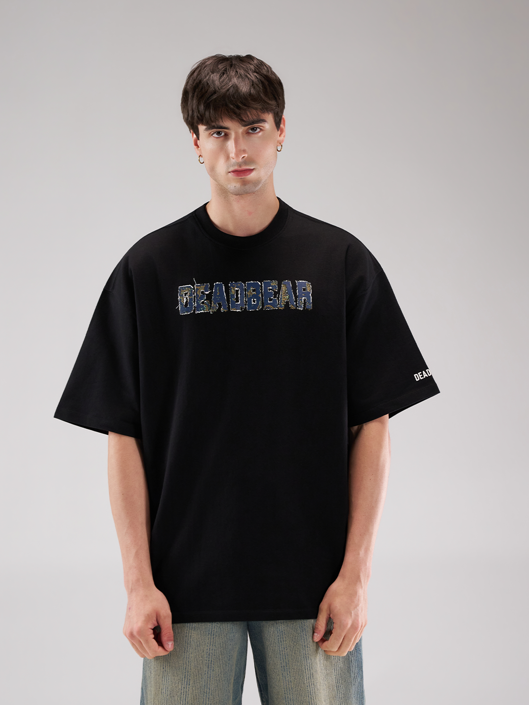Fake Denim Tee Black