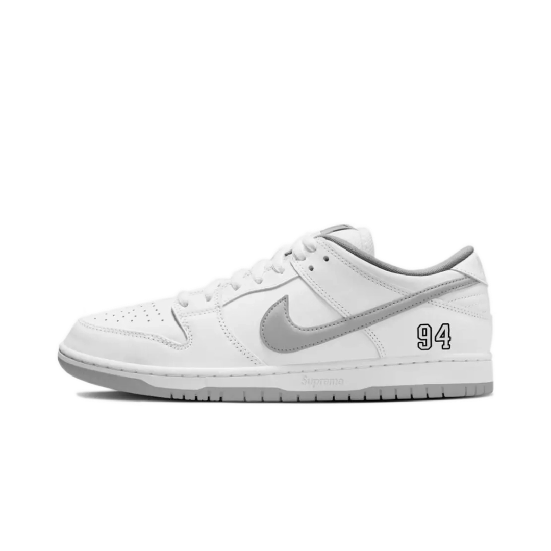 Nike SB Dunk Low Supreme 94 White Metallic Silver (REFLECTIVE)