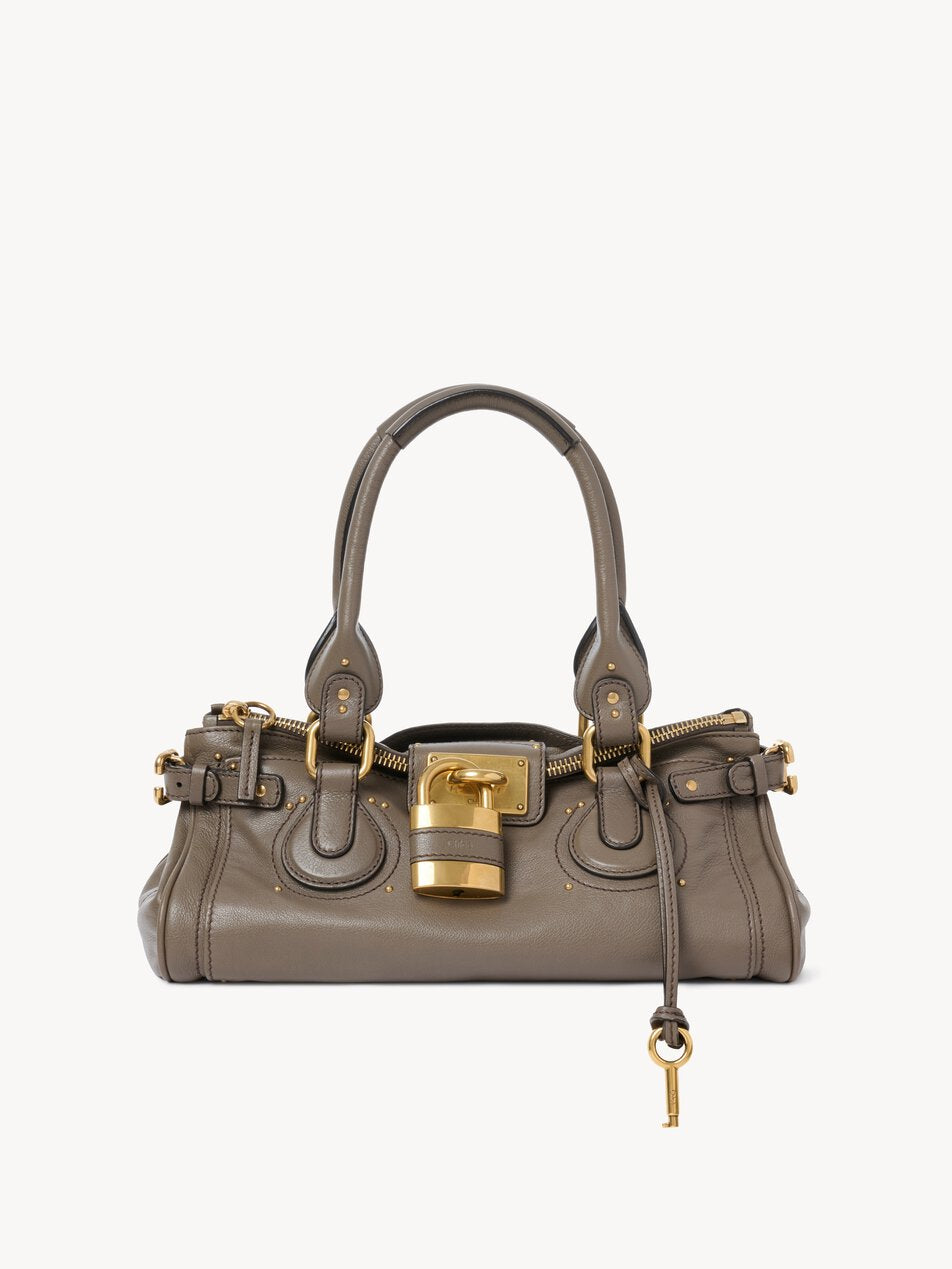 CHLOE Paddington bag in grained leather Flannel Grey