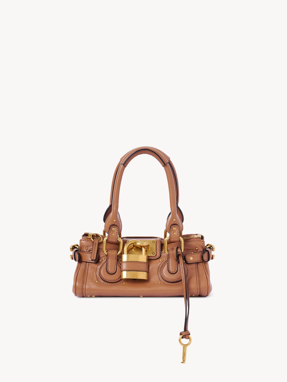 CHLOE Small Paddington bag in grained leather Mustang Brown