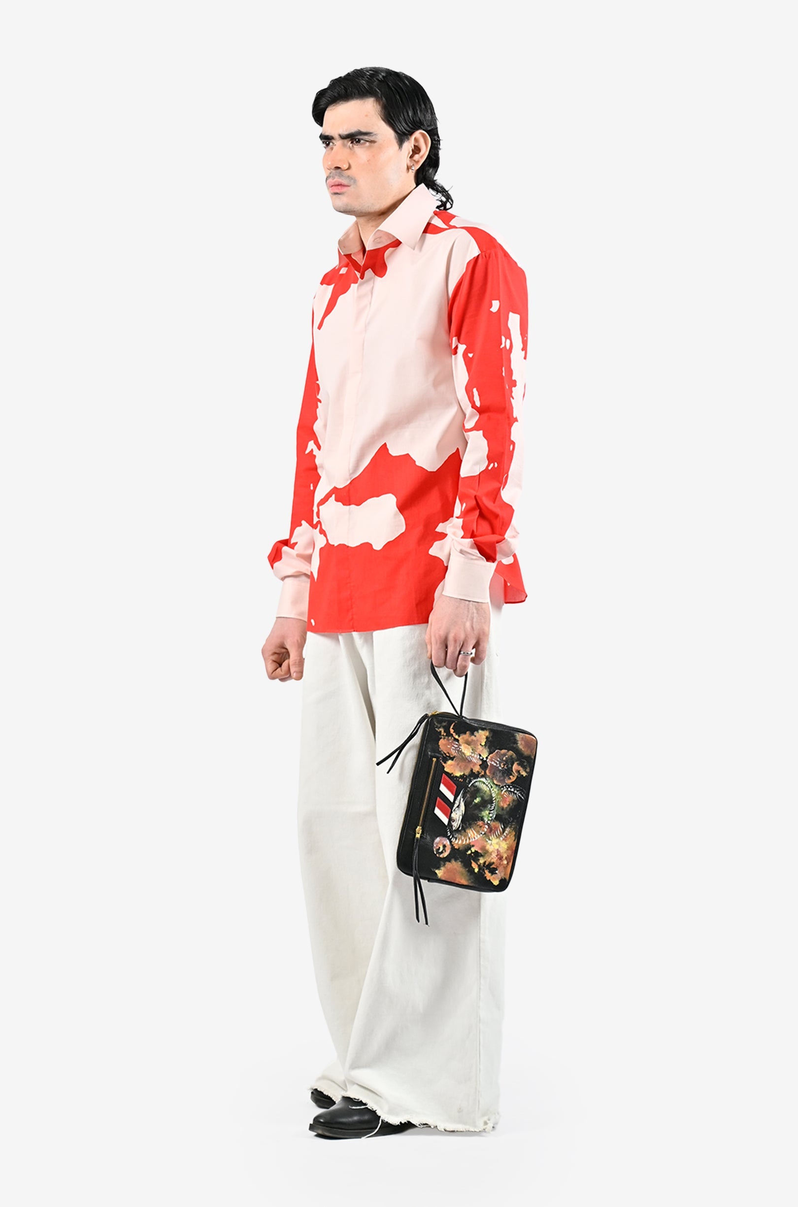 HUEMN flesh shirt - Red