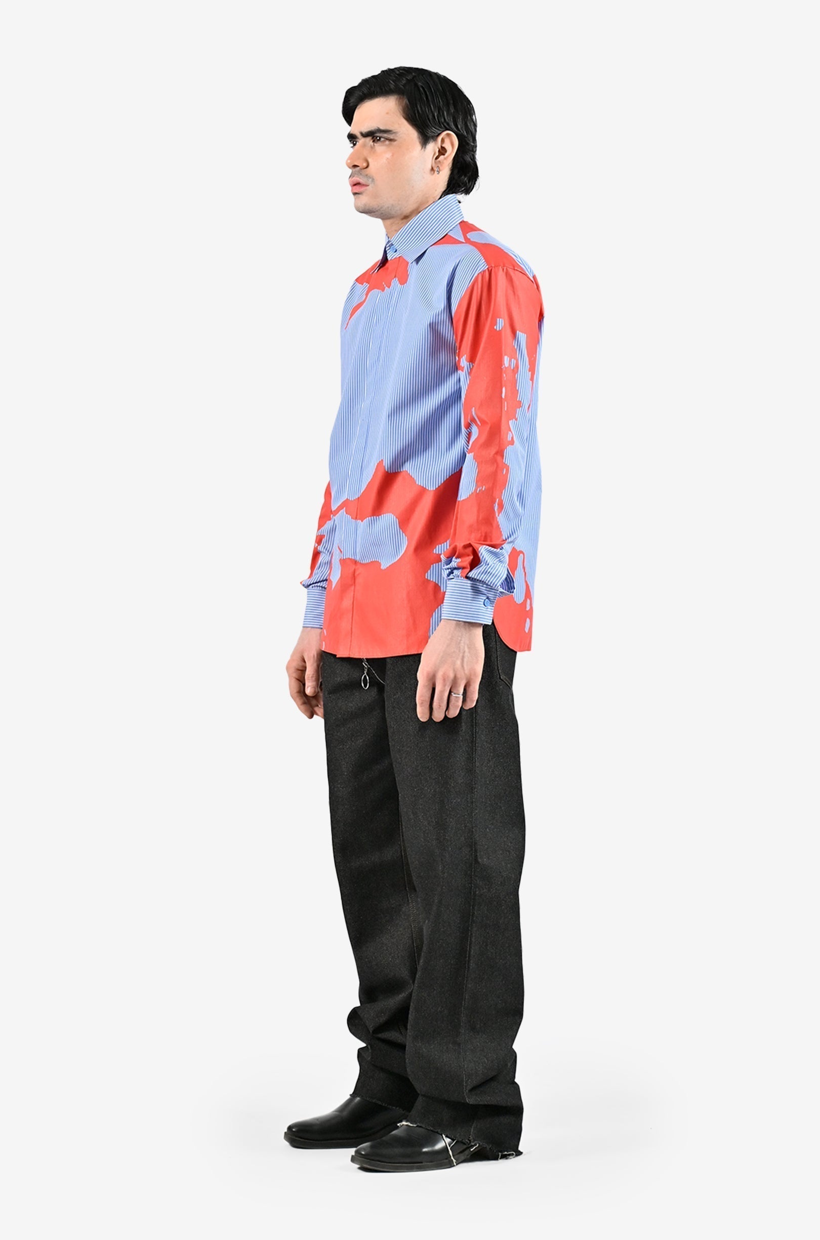 HUEMN flesh shirt - Pinstriped
