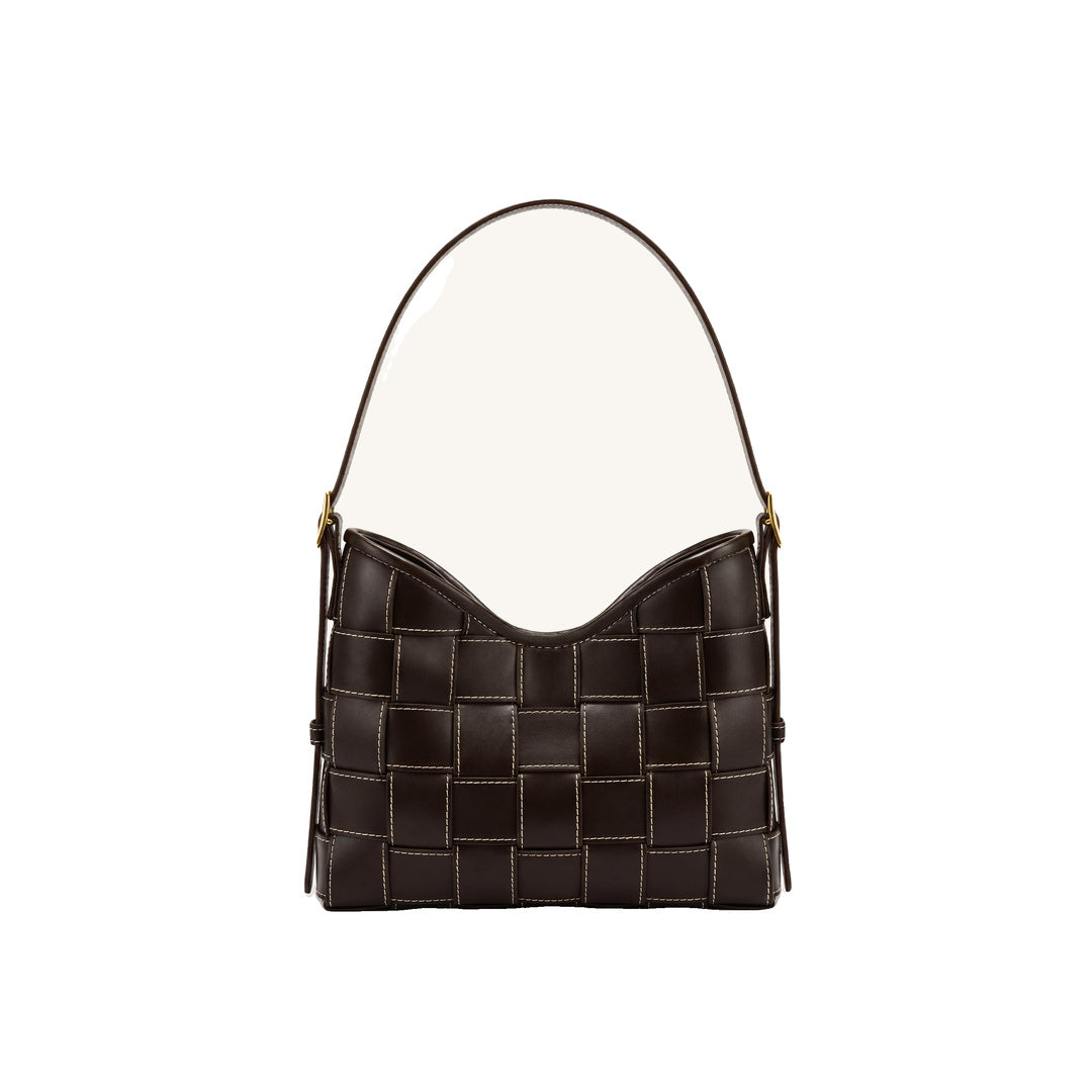 JW PEI Nadine Dachshund Woven Hobo Bag - Dark Brown