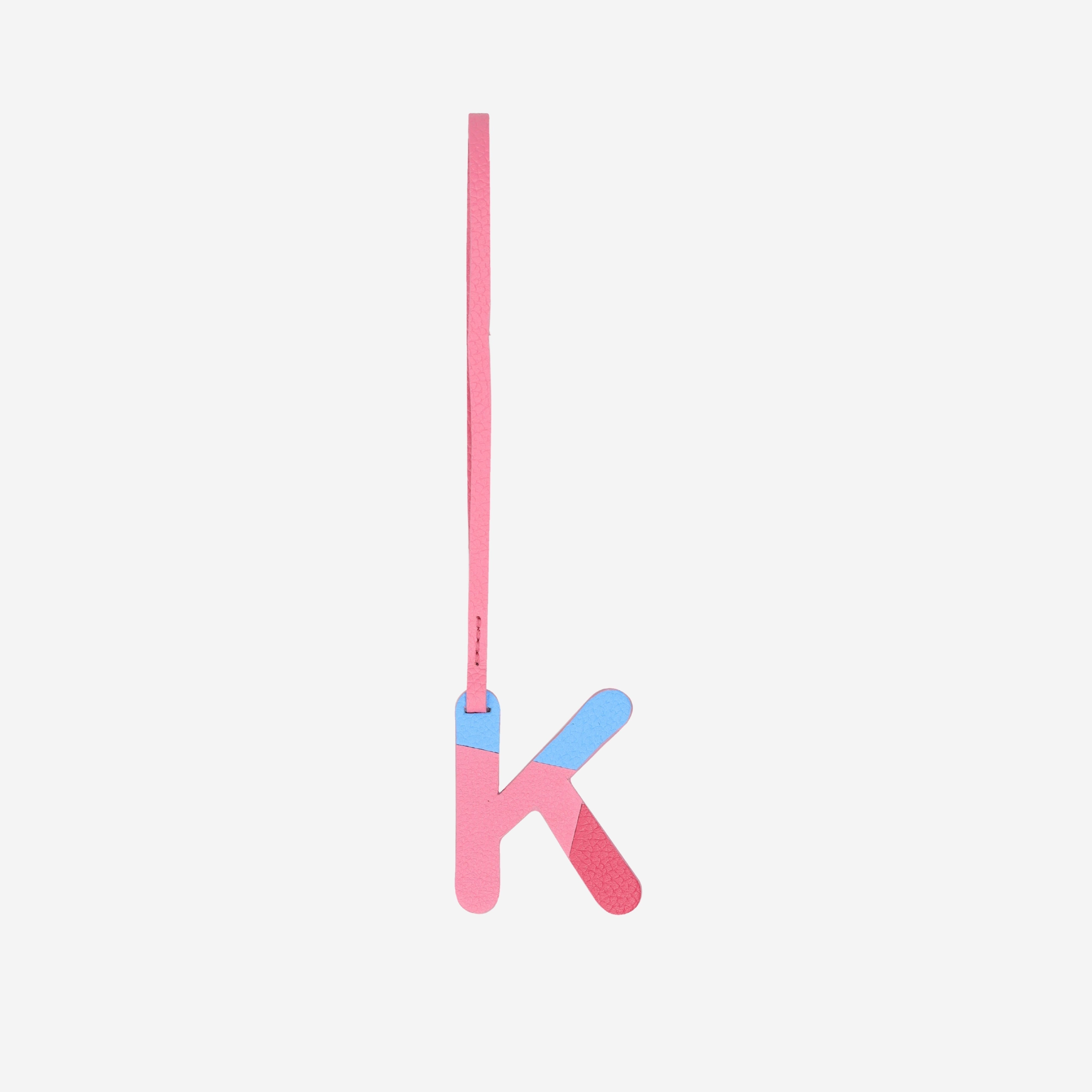 Alphabet Pink Bag Charm