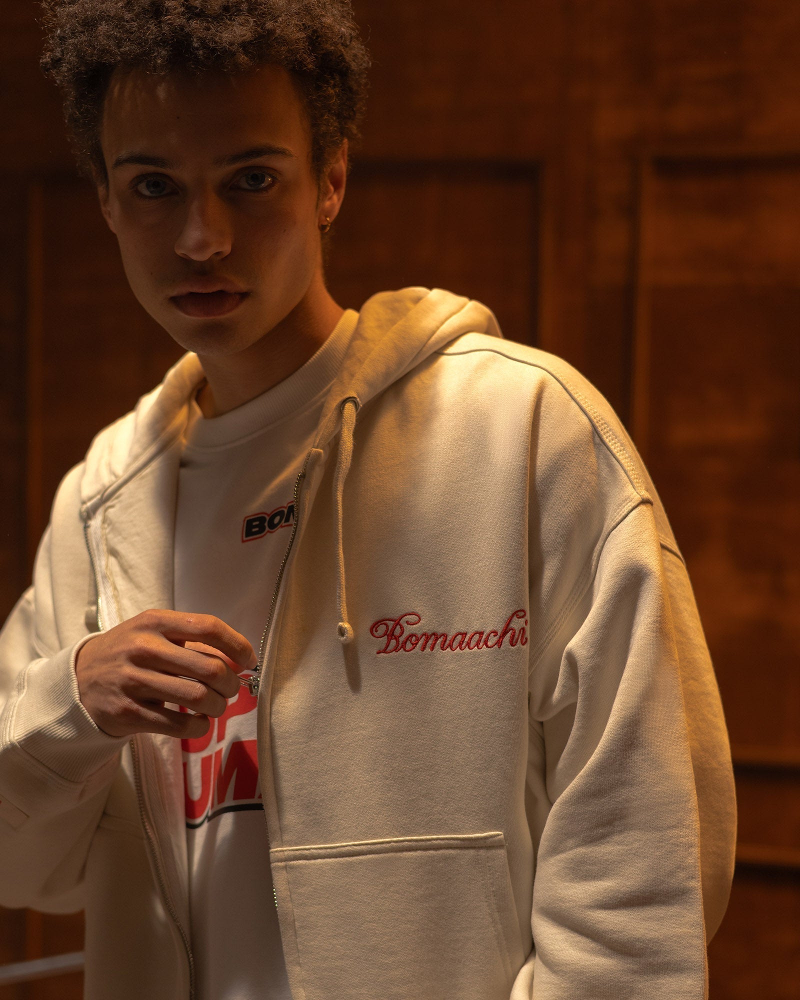 The Signature Rope Zip-Up - Cloud Dancer