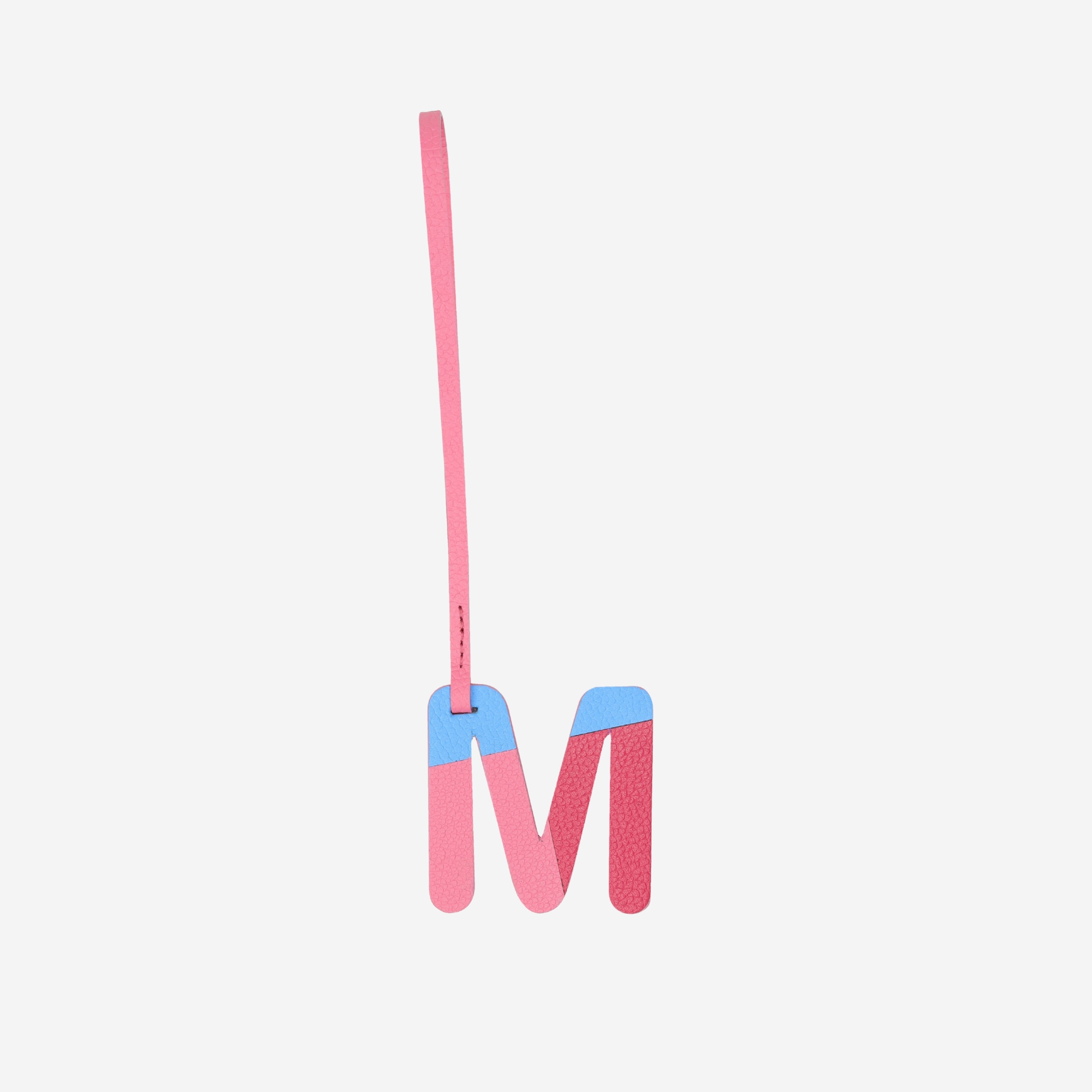 Alphabet Pink Bag Charm