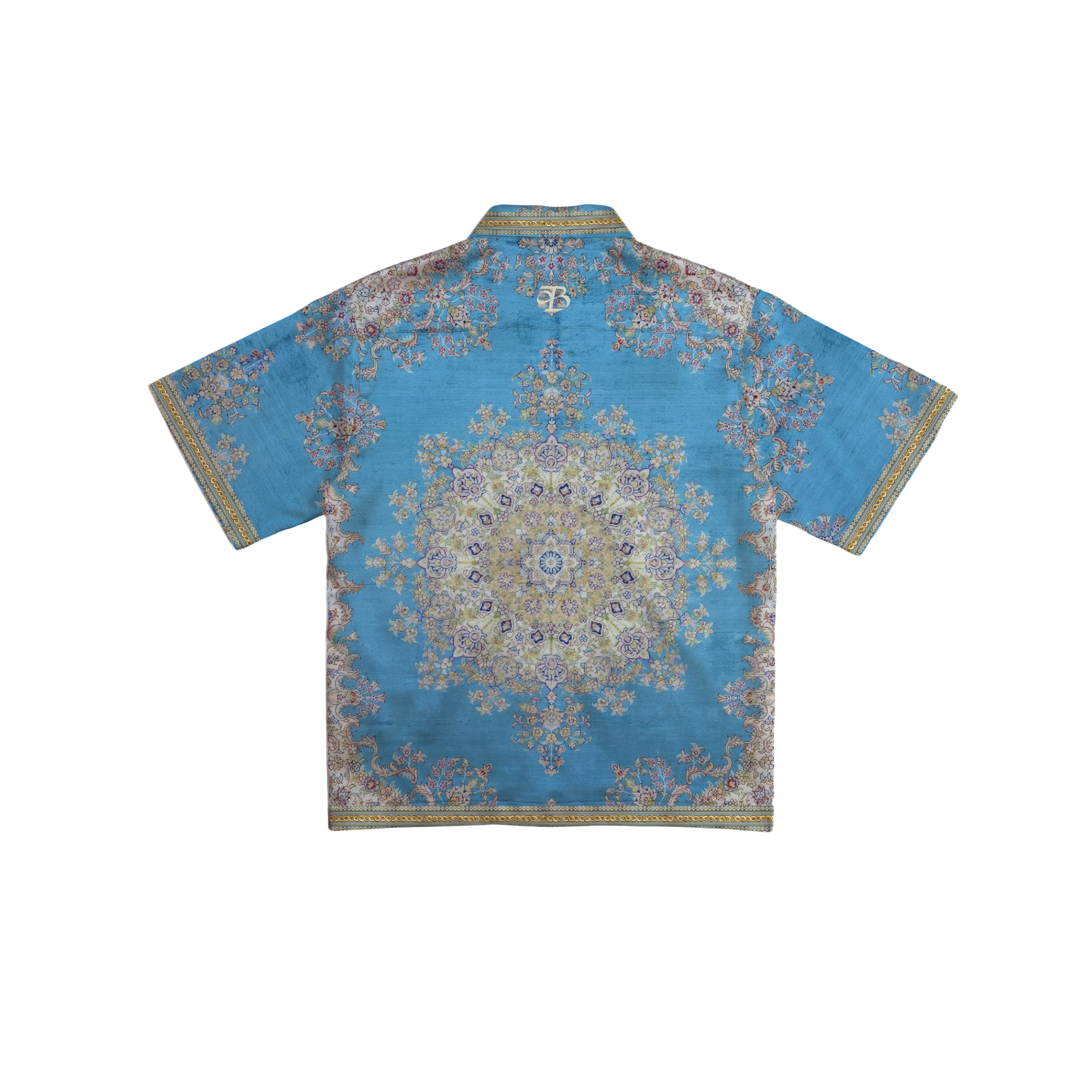 Blue patterned shirt on a white background Crepdog Crew