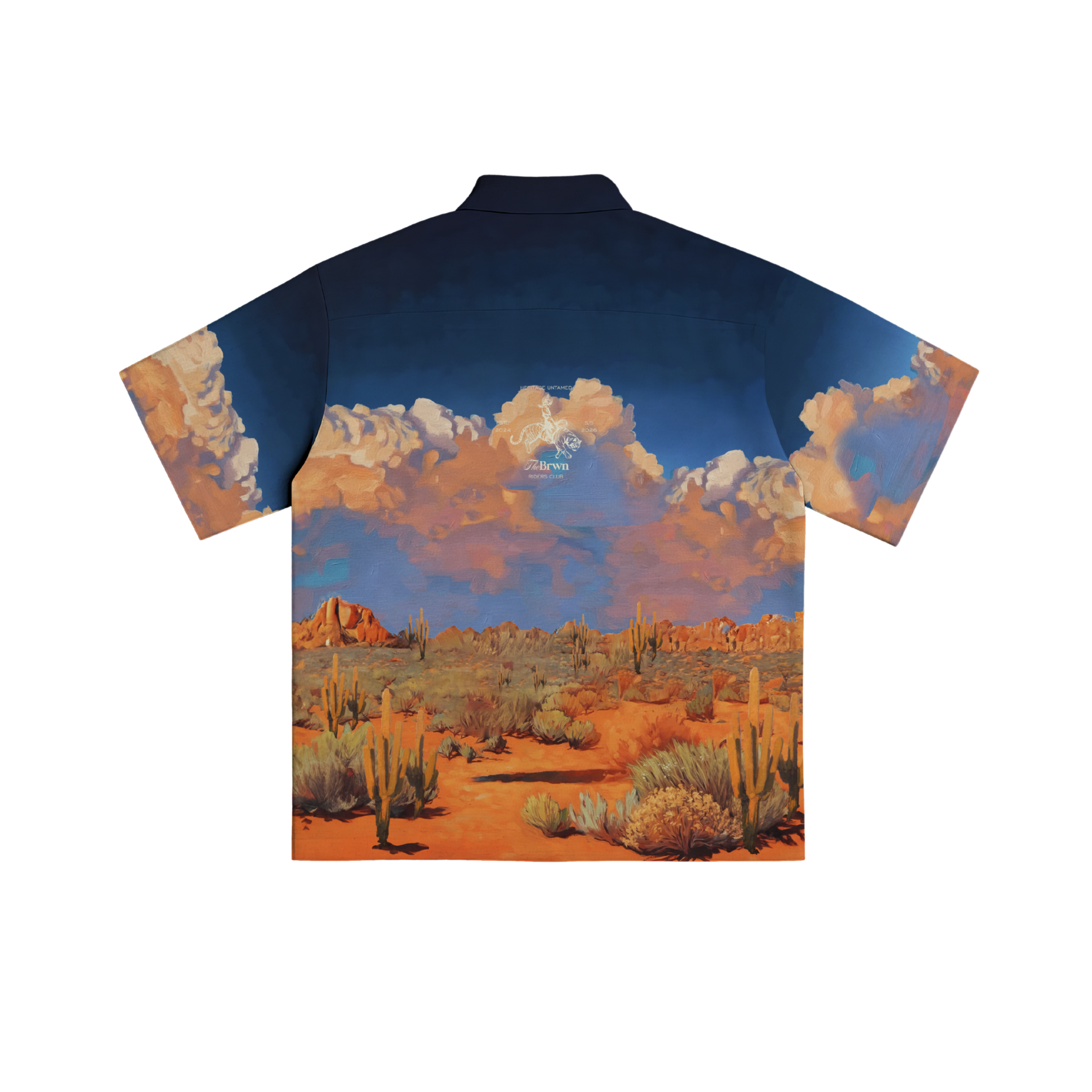 Shirt with a desert landscape design on the back Crepdog Crew