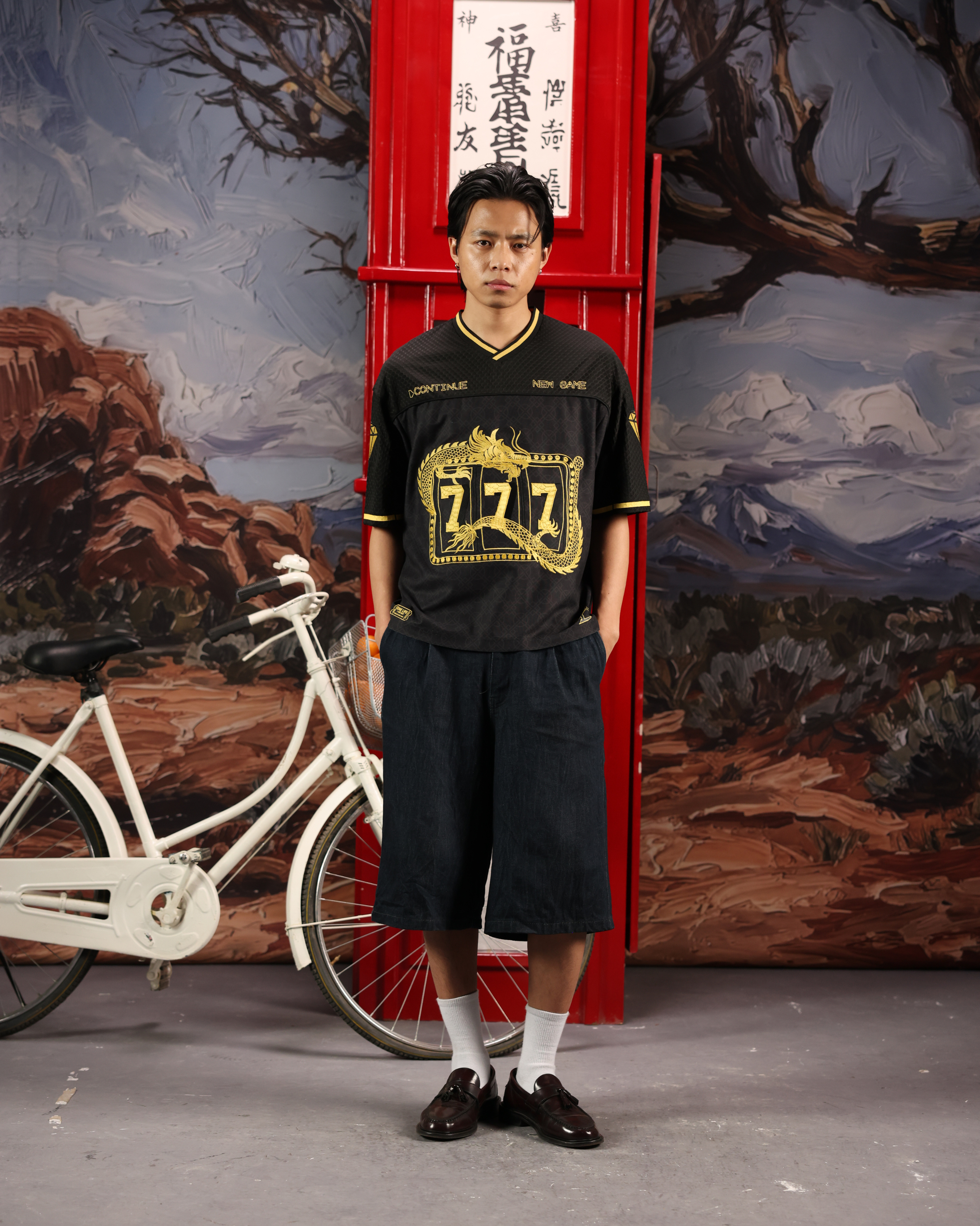 CHAKRA AND CHANCE - OVERSIZED FIT EMBROIDERED JERSEY