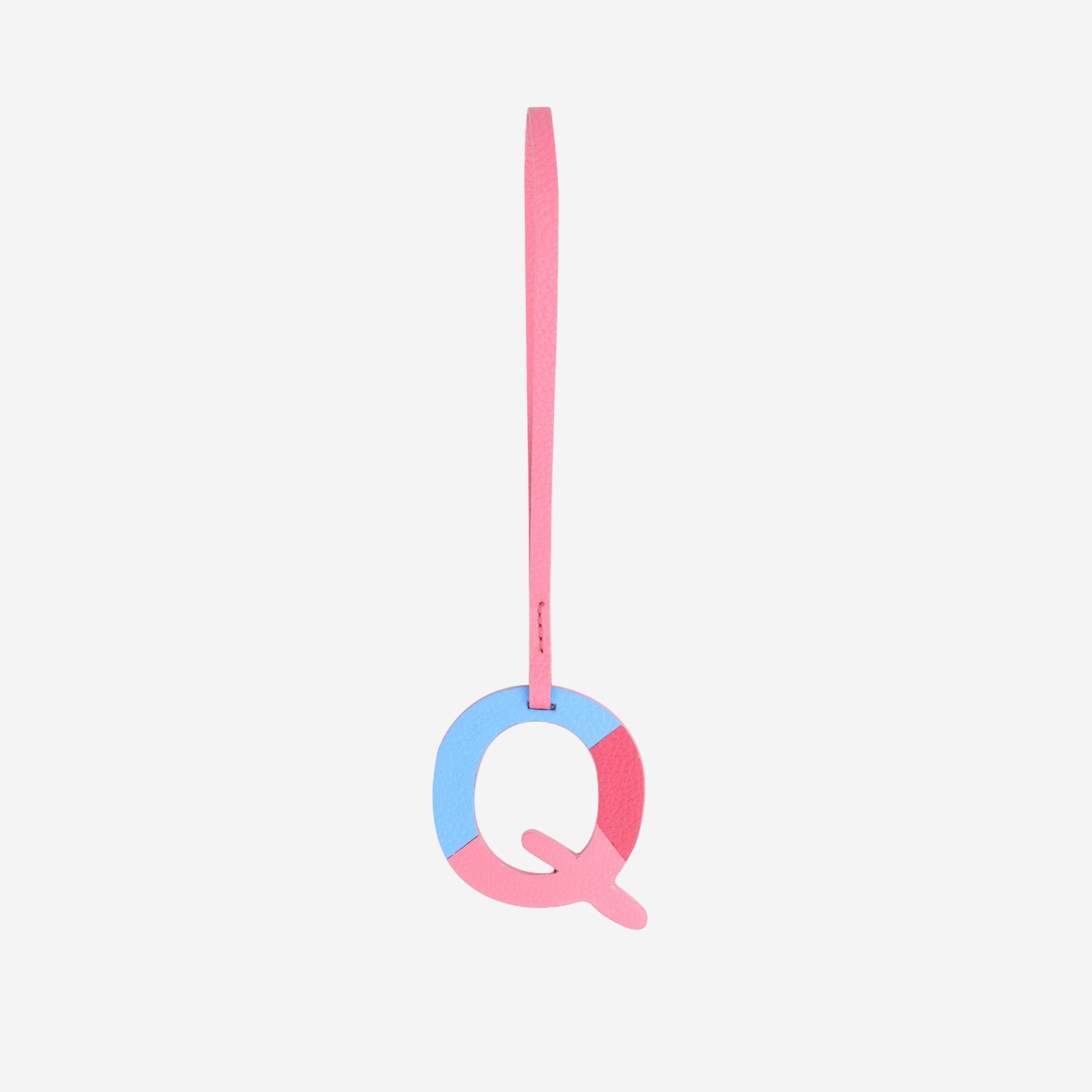 Alphabet Pink Bag Charm