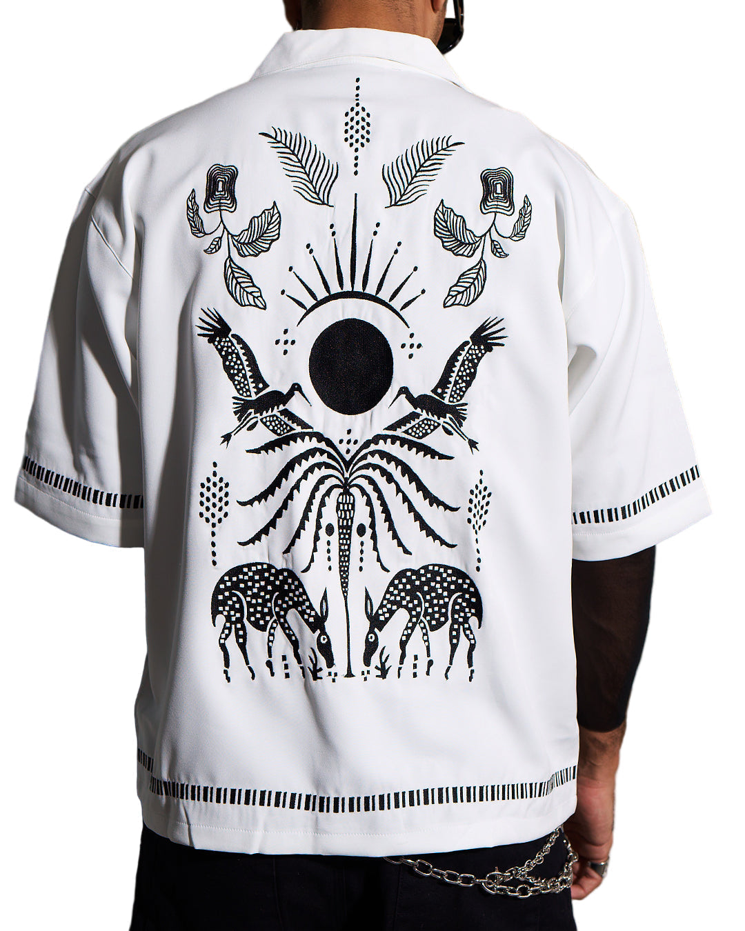 Sound of Silence White Bowling Shirt