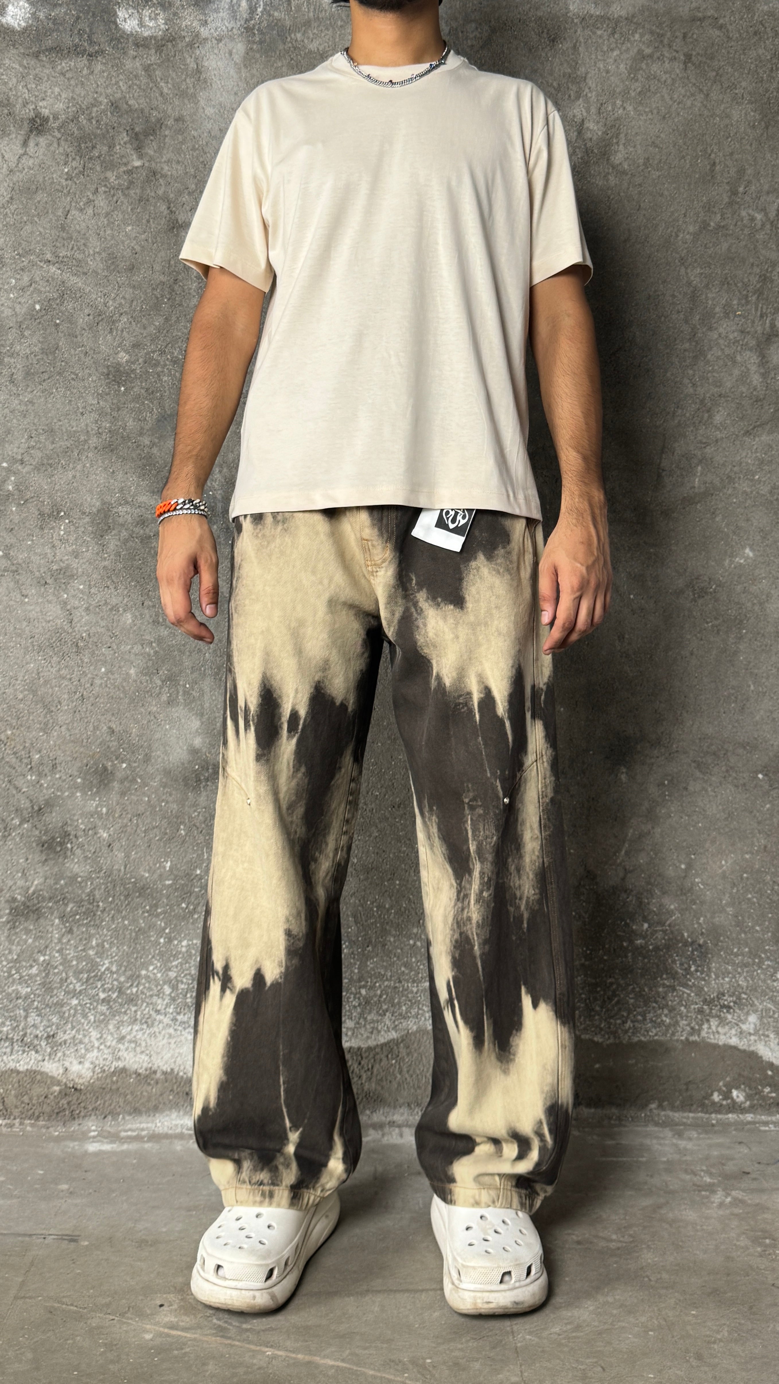 B4 Curved- Coffee shibori- RTW