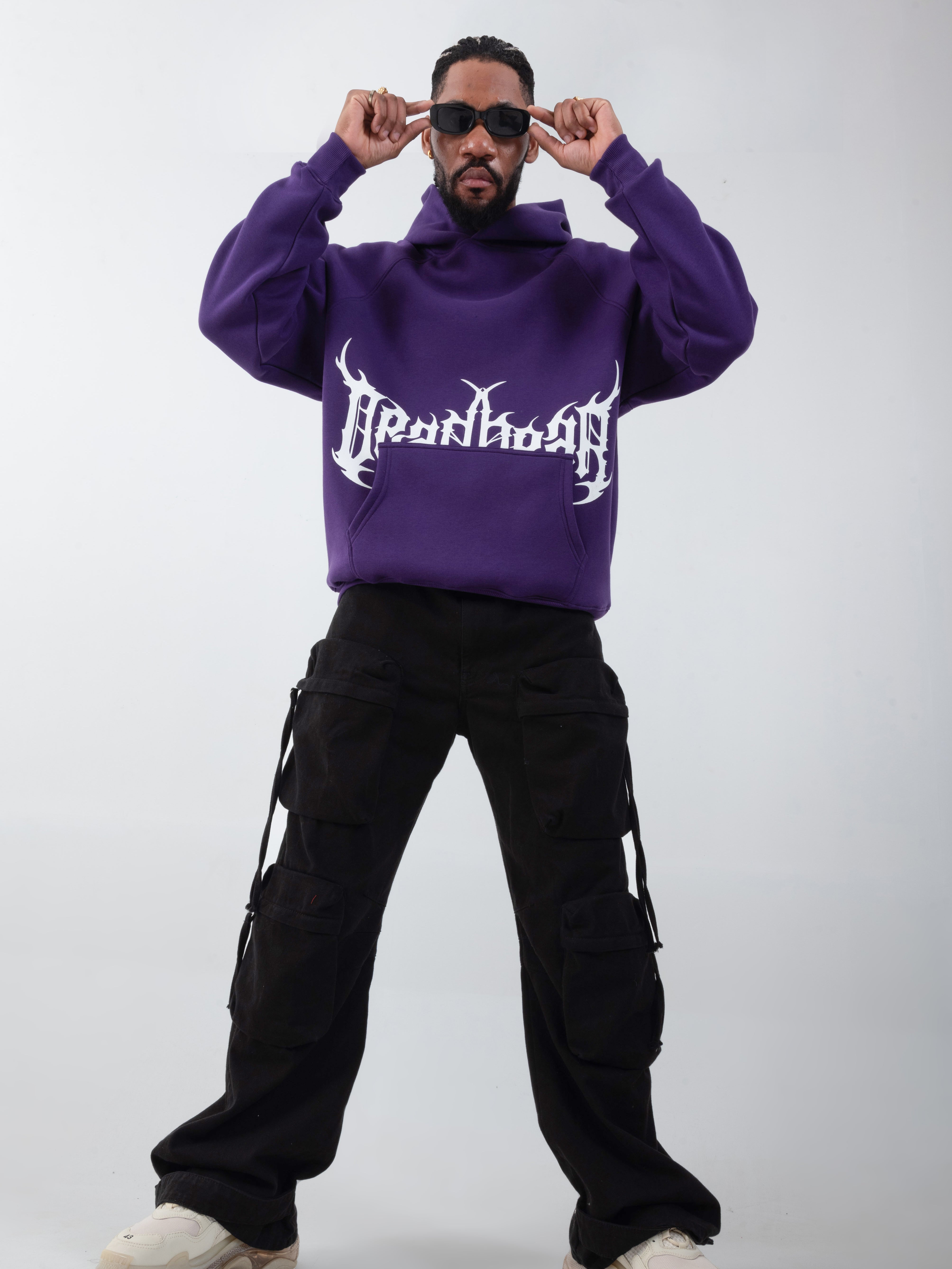 Flames Hoodie Purple