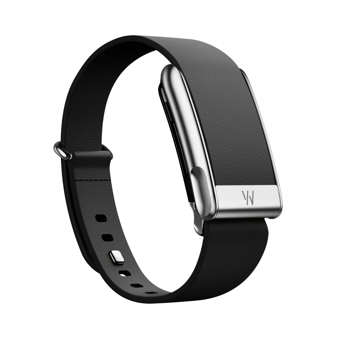 #ADDITIONAL BAND_LEATHERLUXE TAPERED BLACK WITH TITANIUM