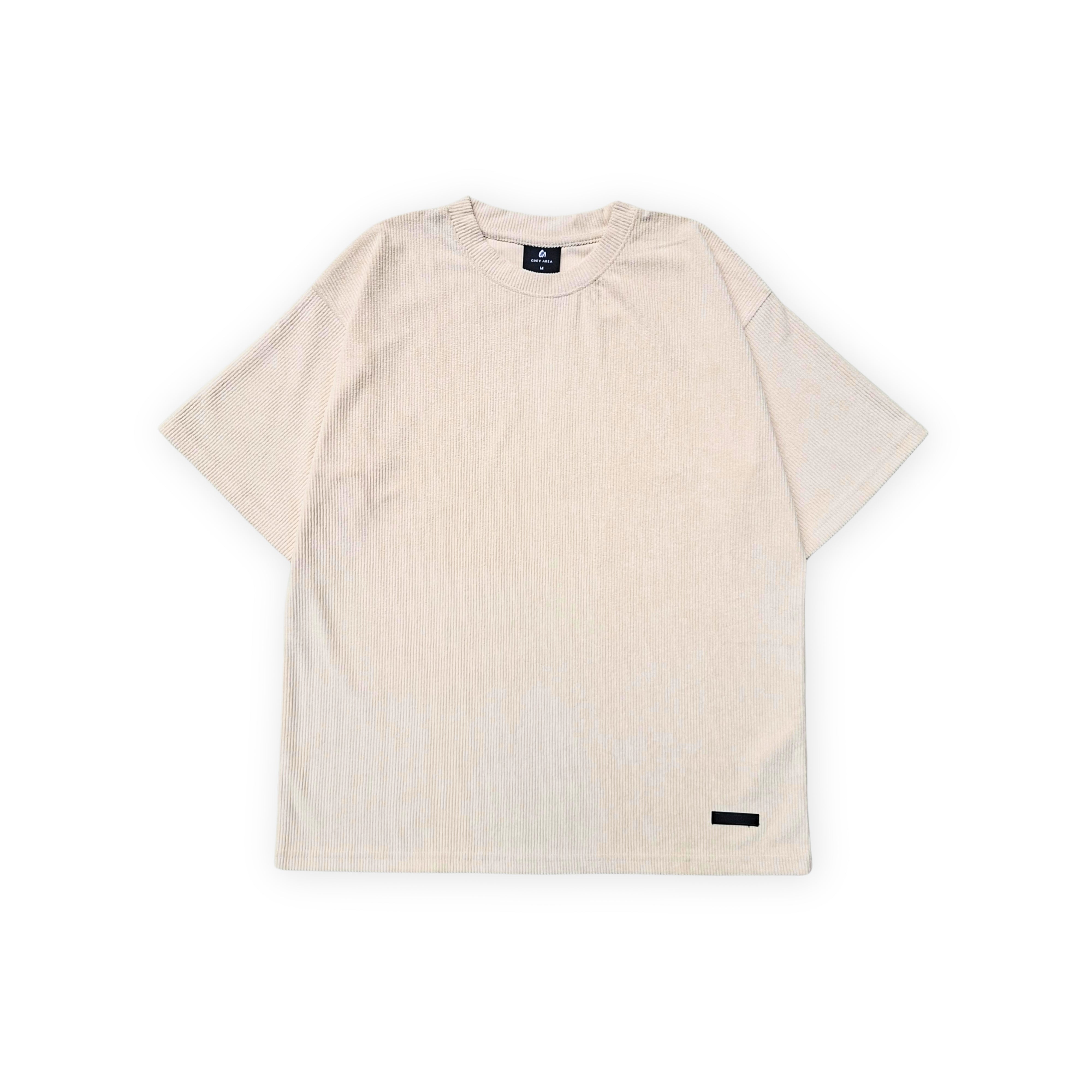 CREAM CORDUROY TSHIRT