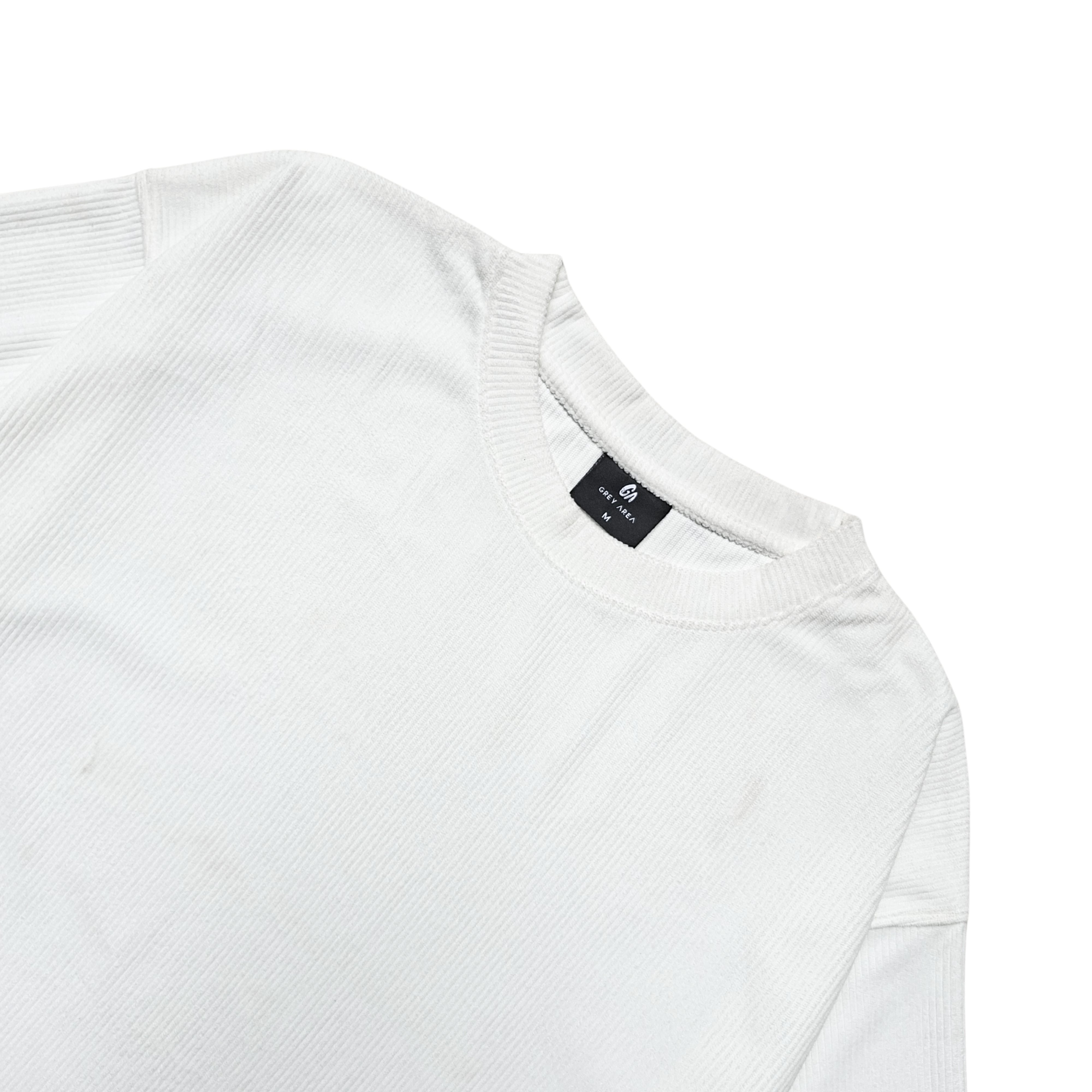 WHITE CORDUROY TSHIRT
