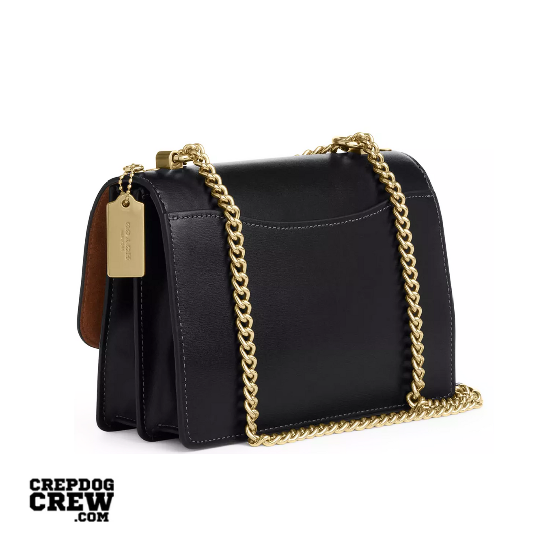 COACH Klare Crossbody Bag calf leather Gold Black