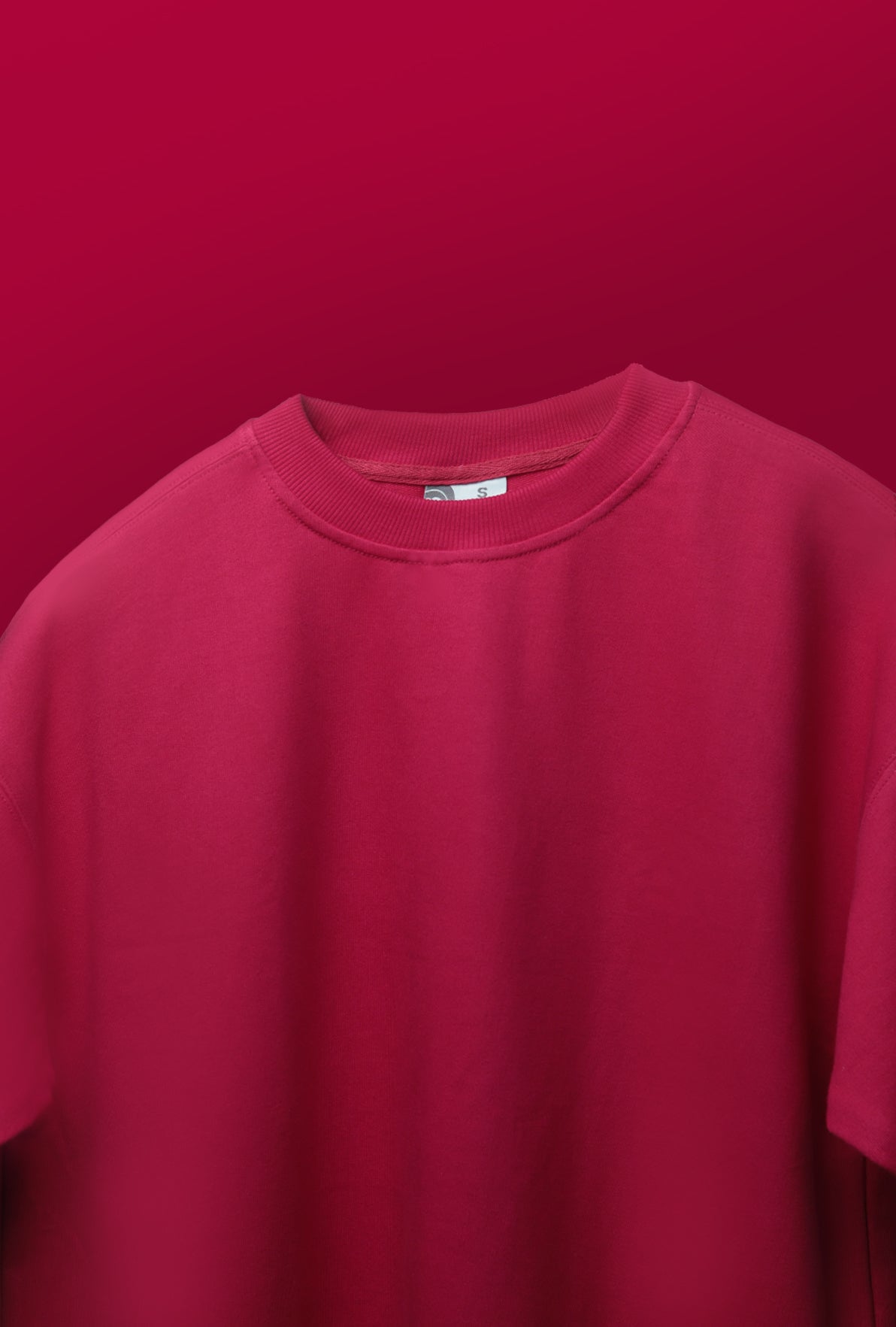 Red t-shirt on a matching red background - Crepdog Crew