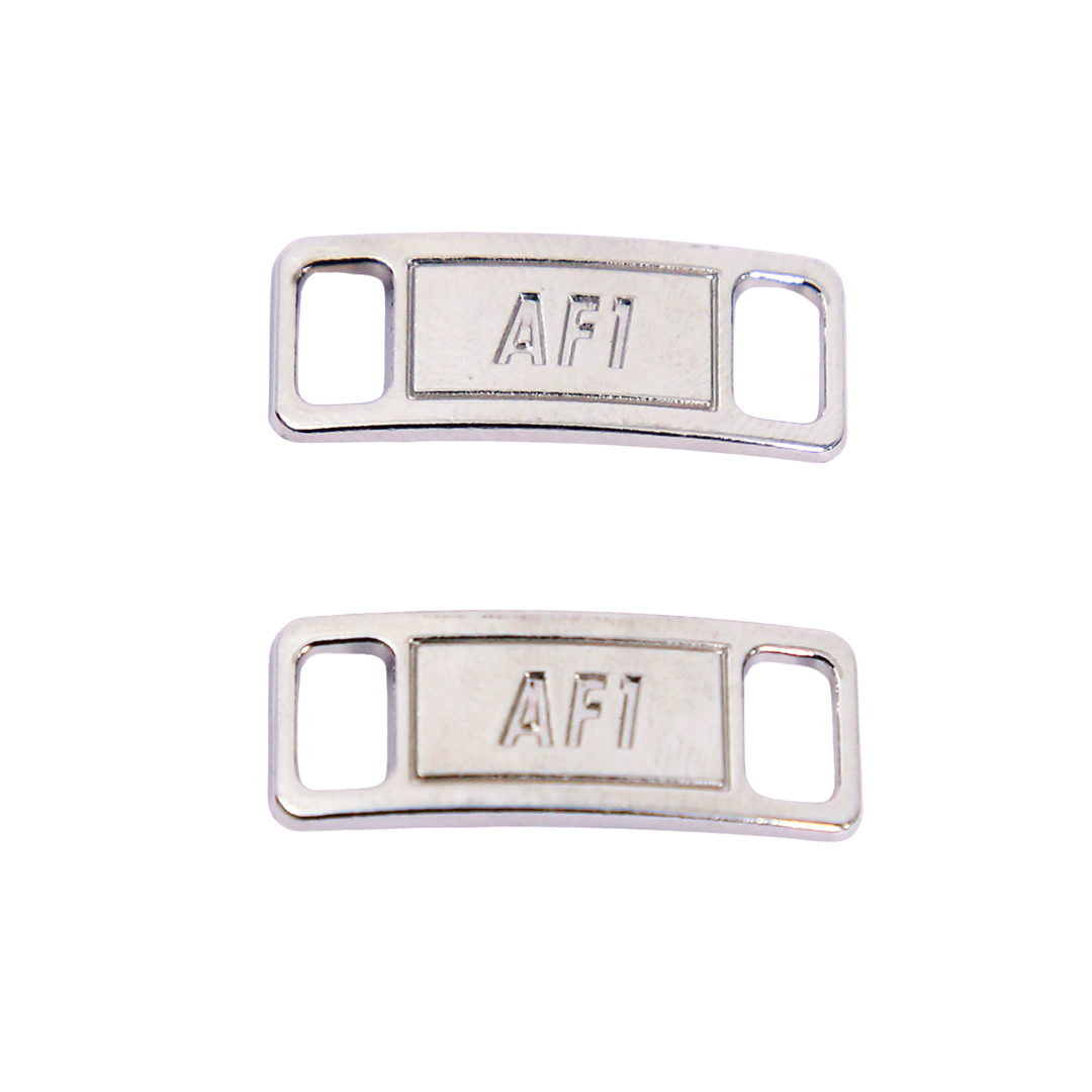 Premium Silver Air Force 1 Dubrae Replacement ( Lace Tag) By KNOTTY