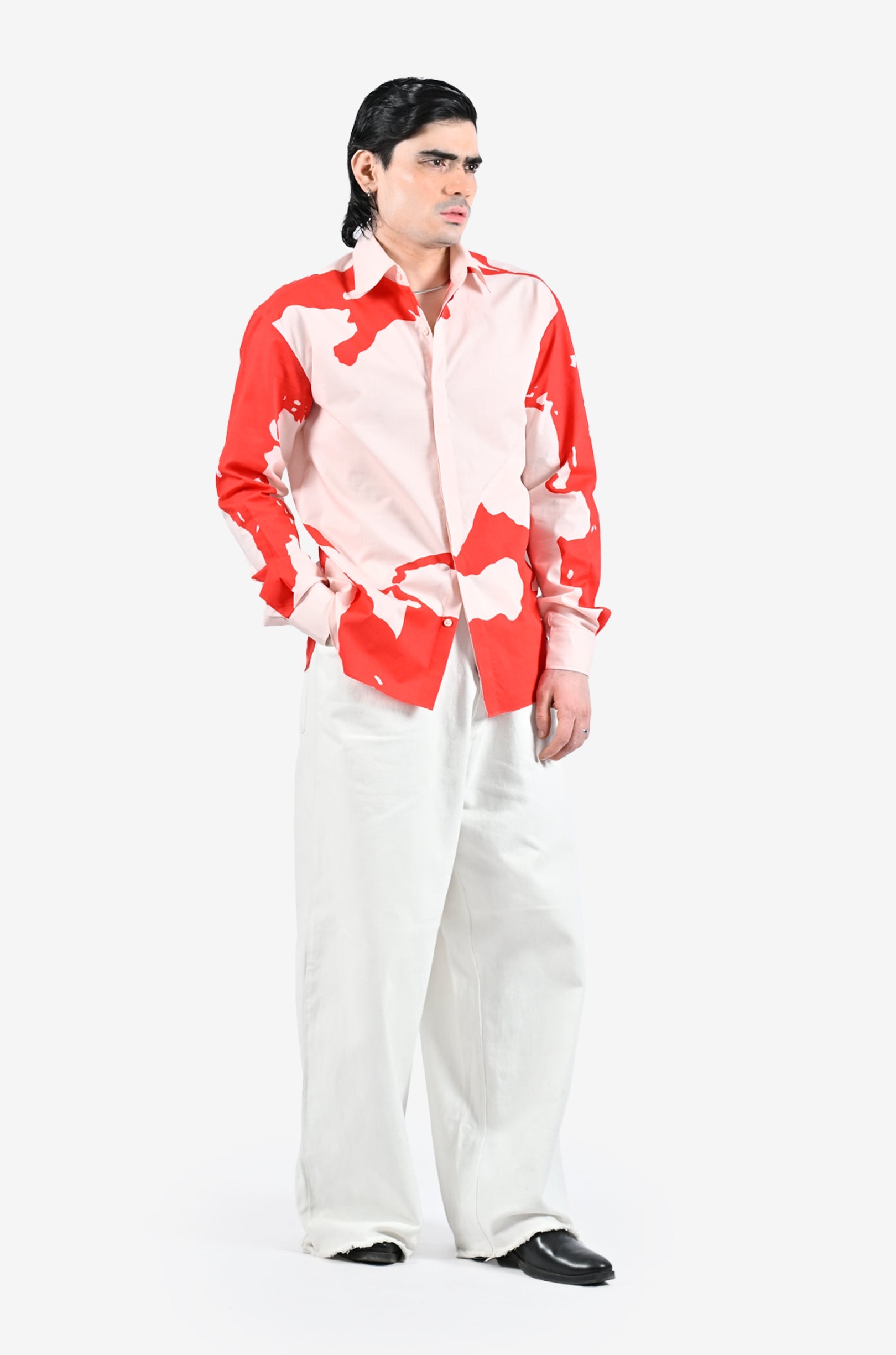 HUEMN flesh shirt - Red