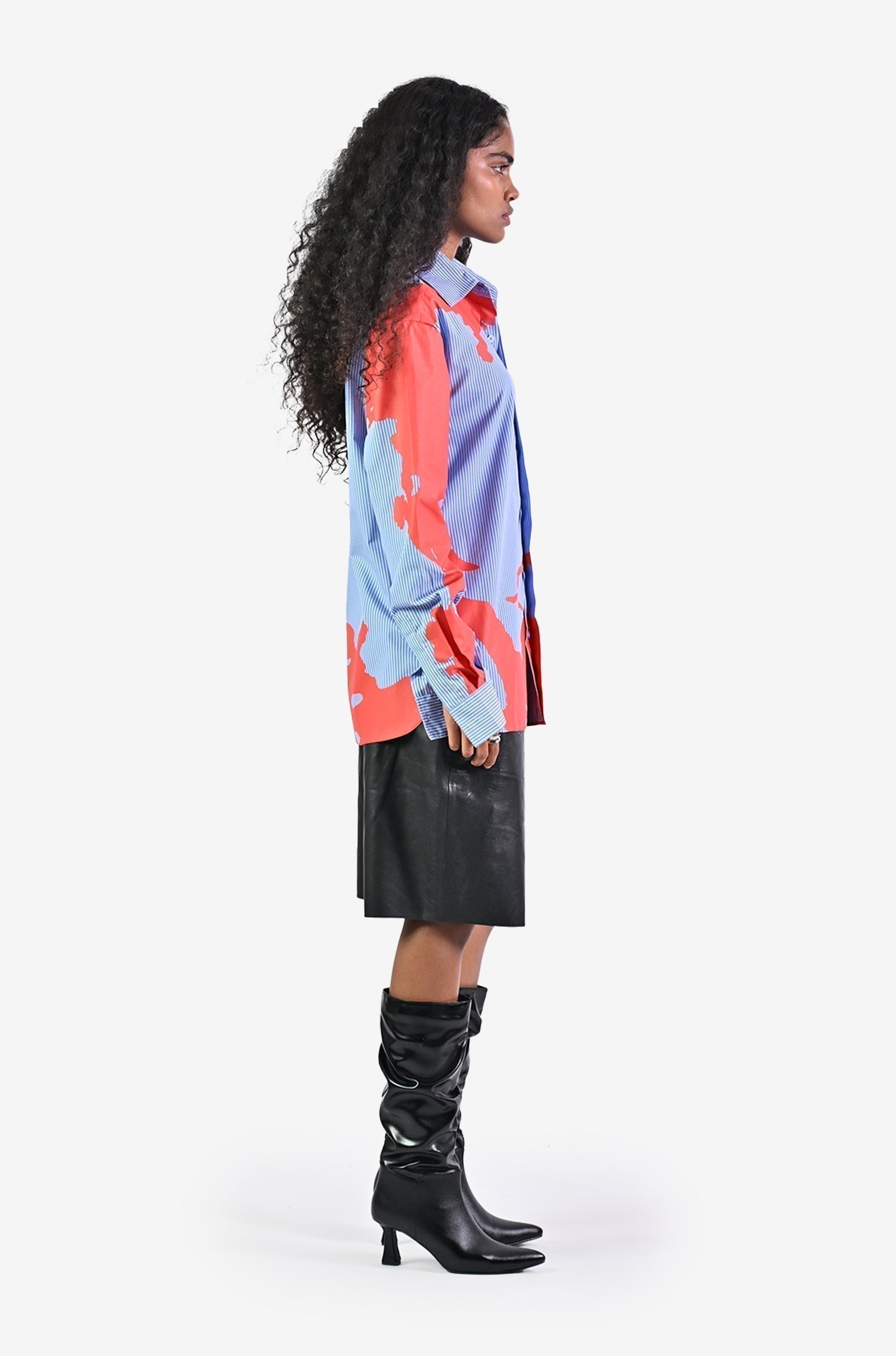 HUEMN flesh shirt - Pinstriped