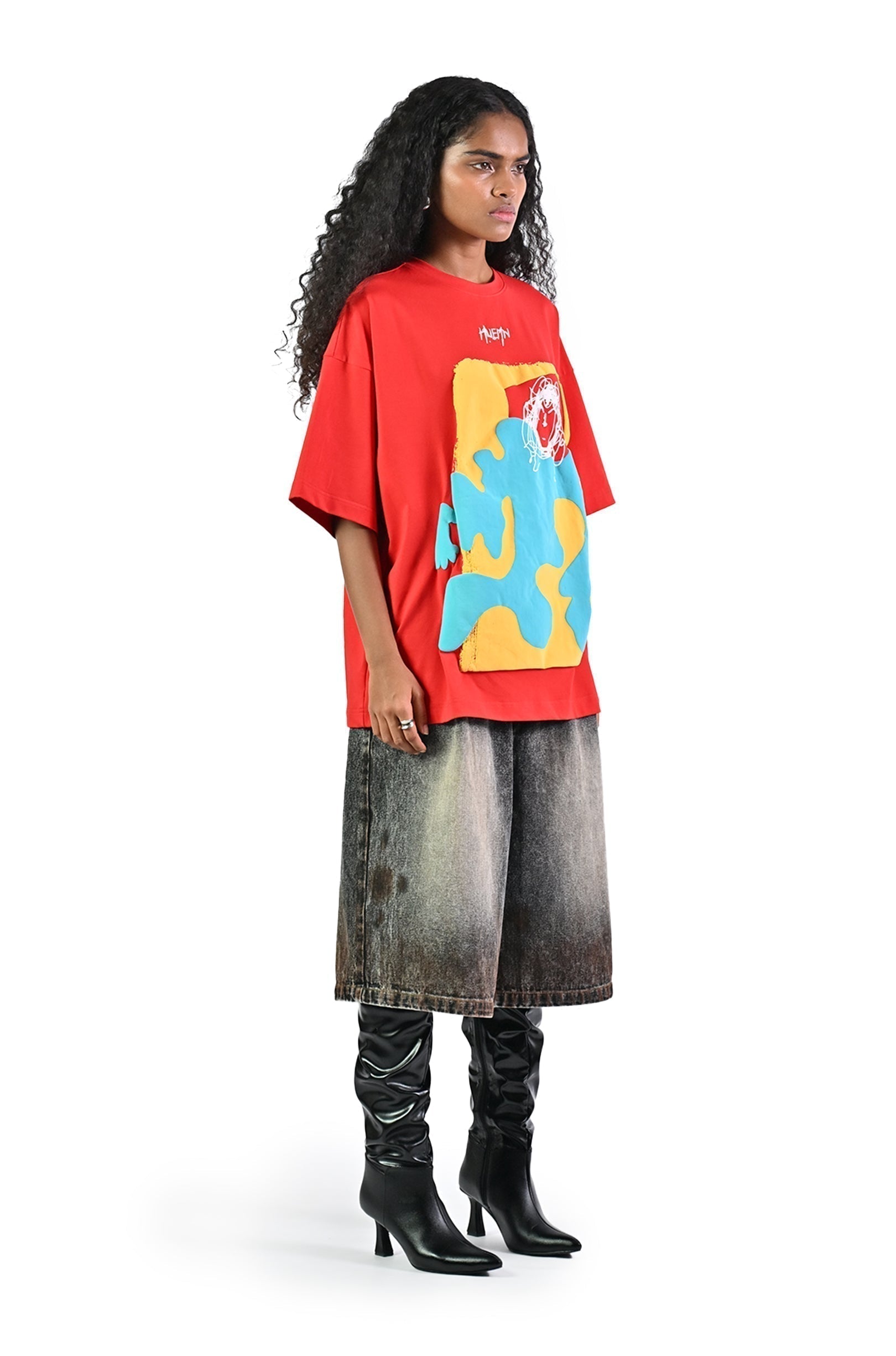 Doodle man t-shirt - Red