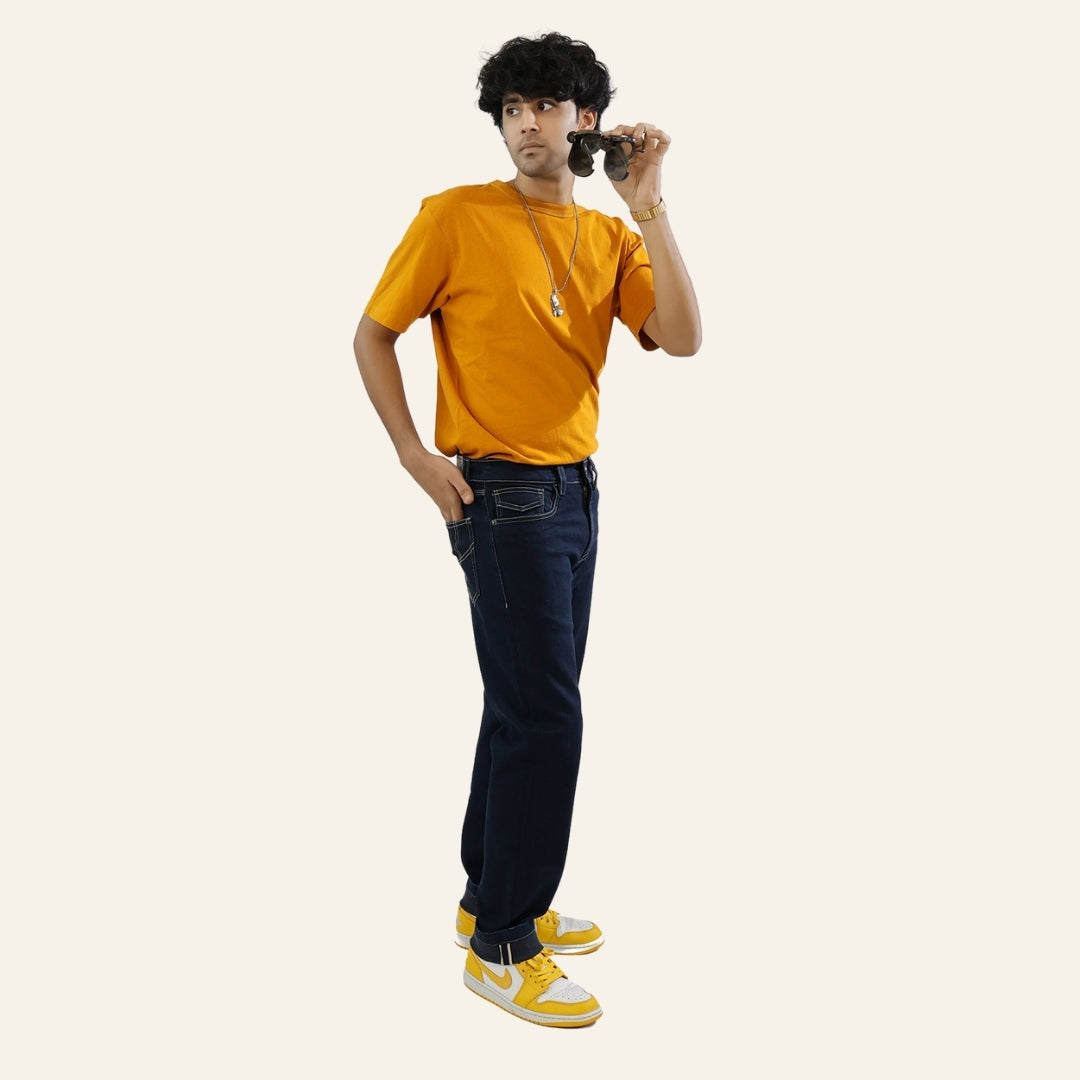 Men's Dark Blue Selvedge Jeans - Vintage India