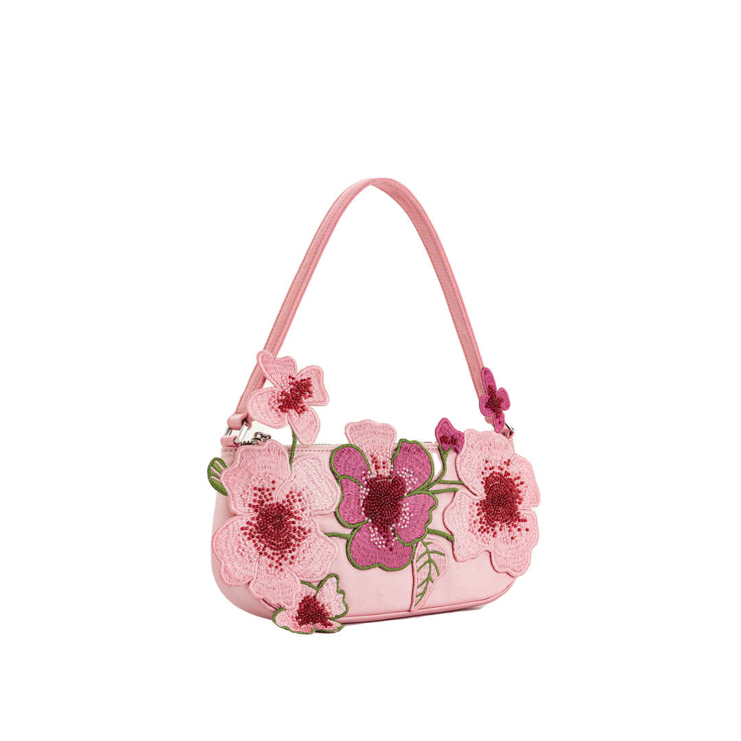 JW PEI Leona Bead Embellished Shoulder Bag - Pink