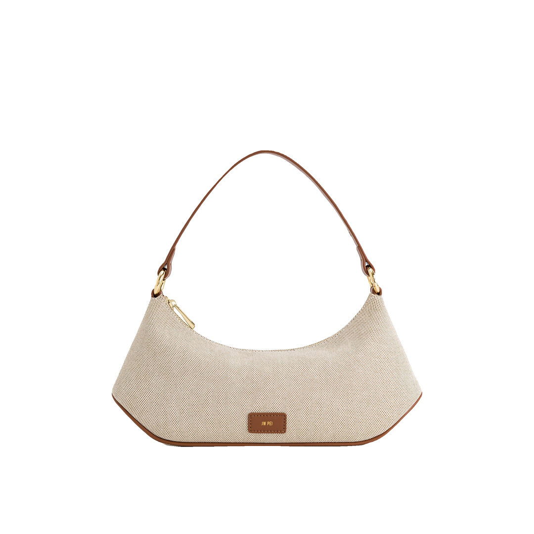 JW PEI Lily Shoulder Bag - Brown Canvas