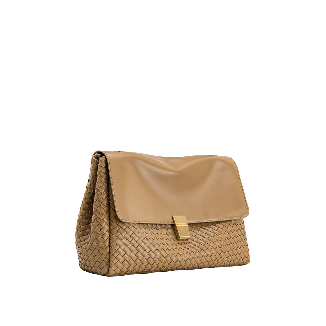 JW PEI Hilary Woven Shoulder Bag - Camel